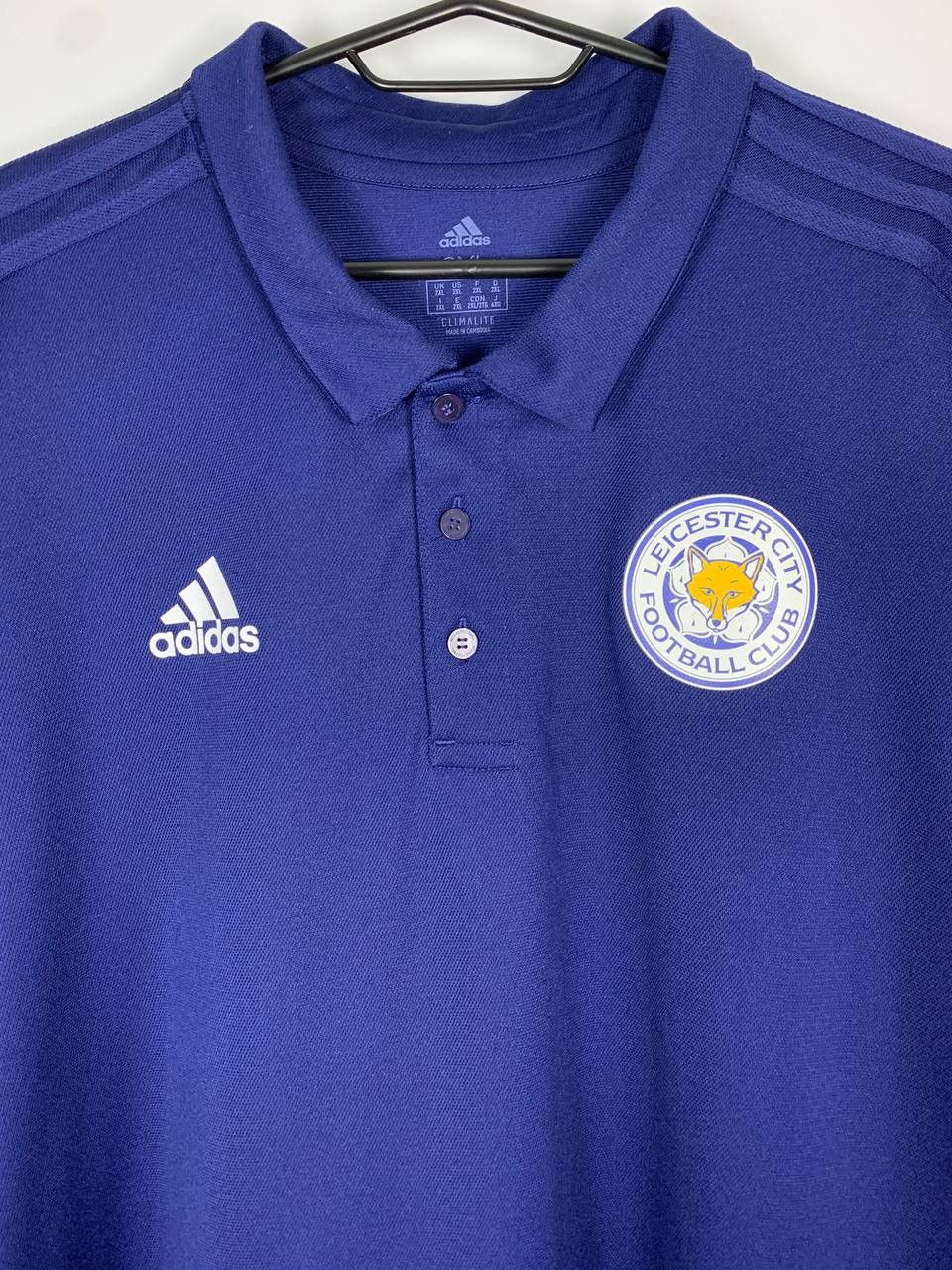 Adidas Adidas Leicester City FC Polo Shirt Navy Blue Men’s Climali Size US XXL / EU 58 / 5 - 2 Thumbnail