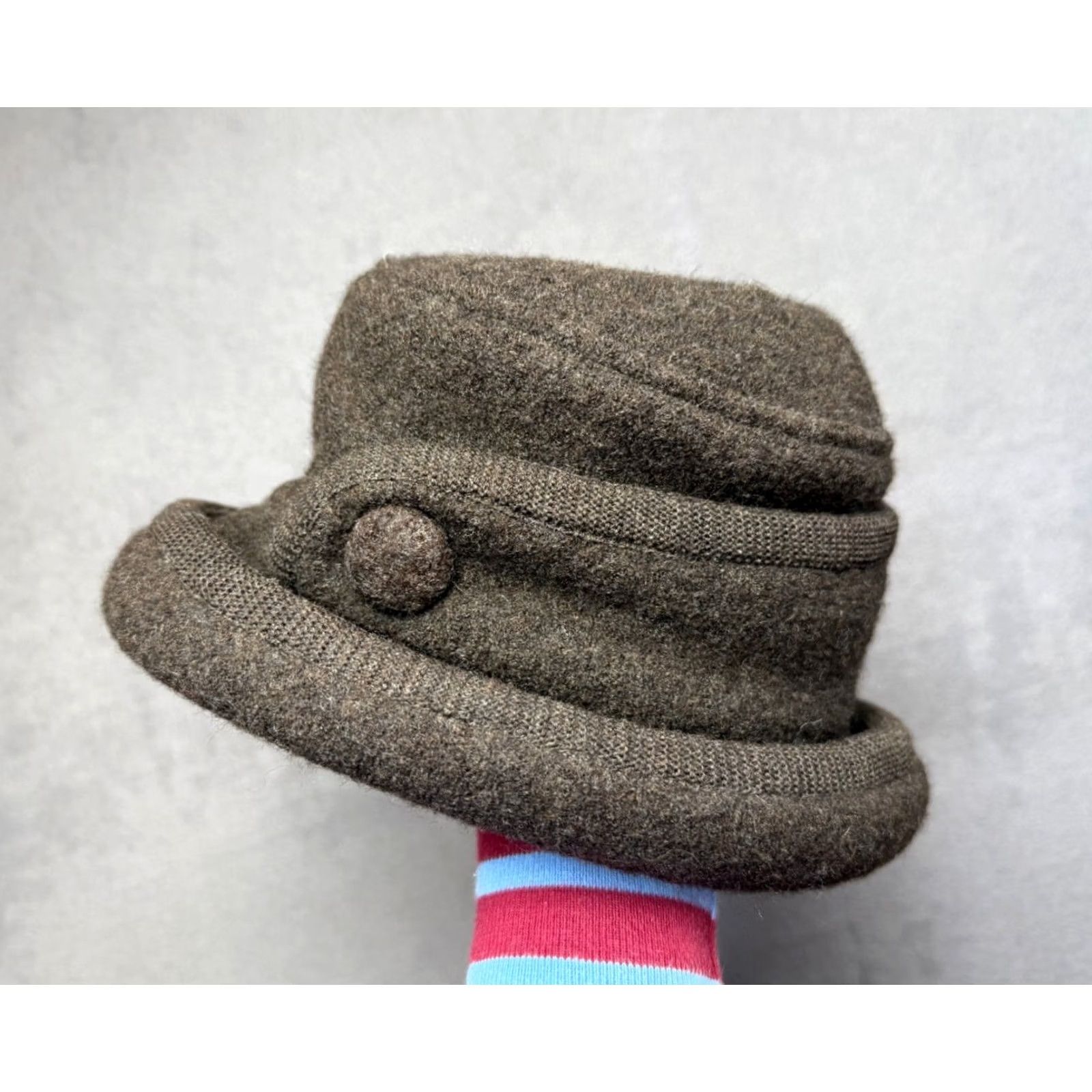 FRED Vitage Fred Bare Wool Bucket Hat England Brown One Size Women Hats Size ONE SIZE - 6 Thumbnail