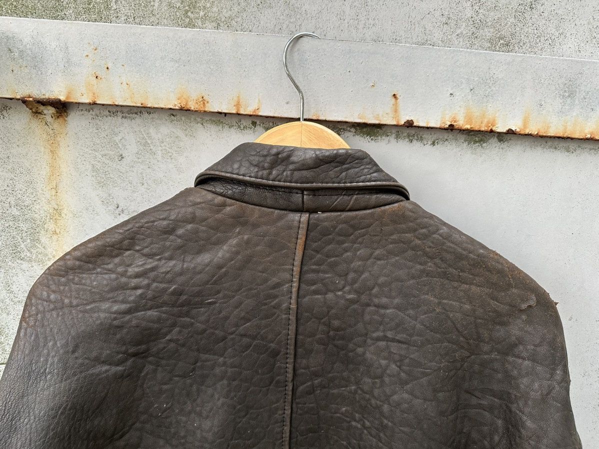 Avirex 🪖Vintage THRASHED A-2 Avirex Leather Aviator Bomber Jacket Size US M / EU 48-50 / 2 - 18 Thumbnail