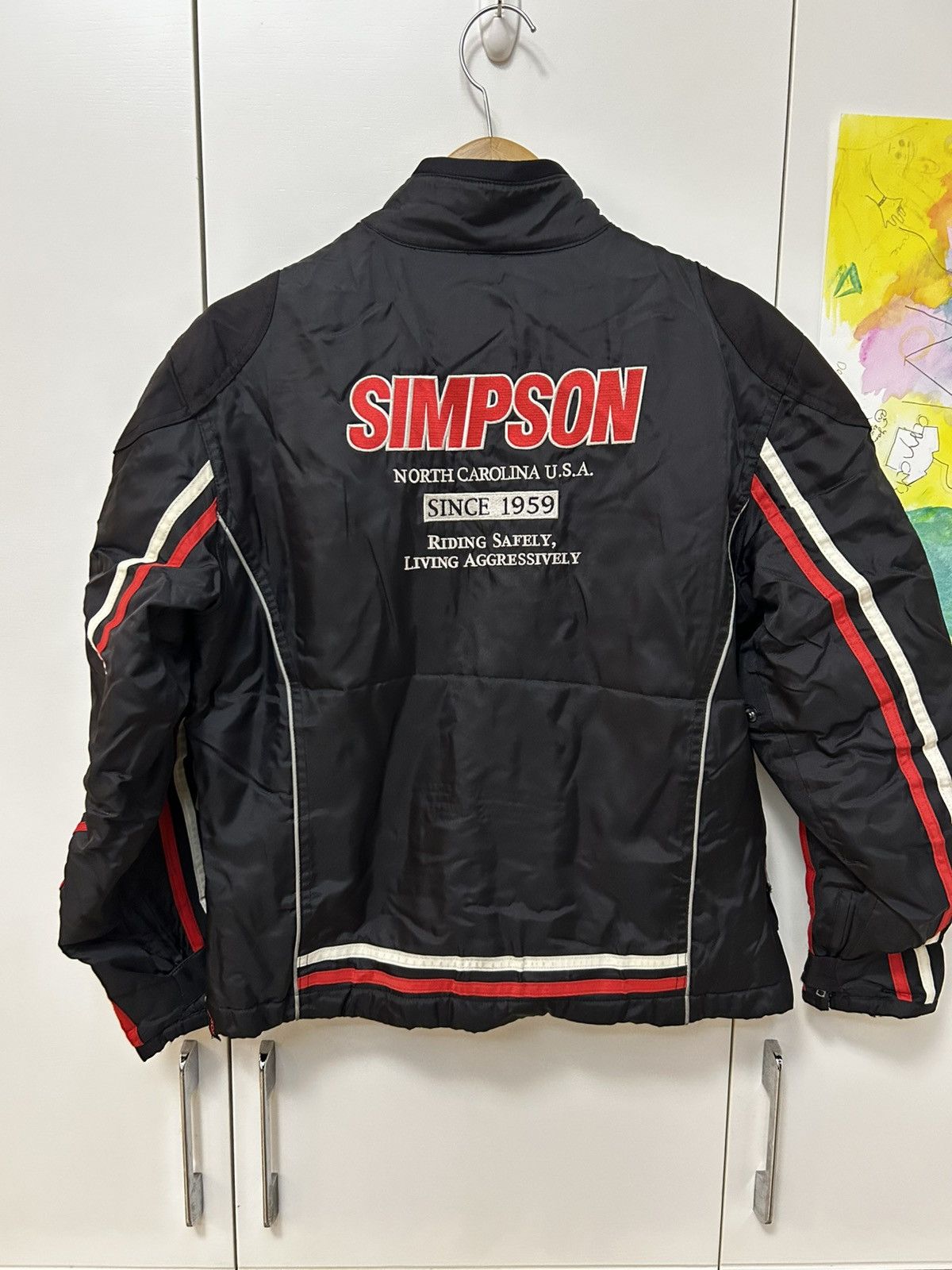 Vintage SIMPSON Girl Biker Vintage Racing Motorcycle jacket Size M / US 6-8 / IT 42-44 - 4 Thumbnail