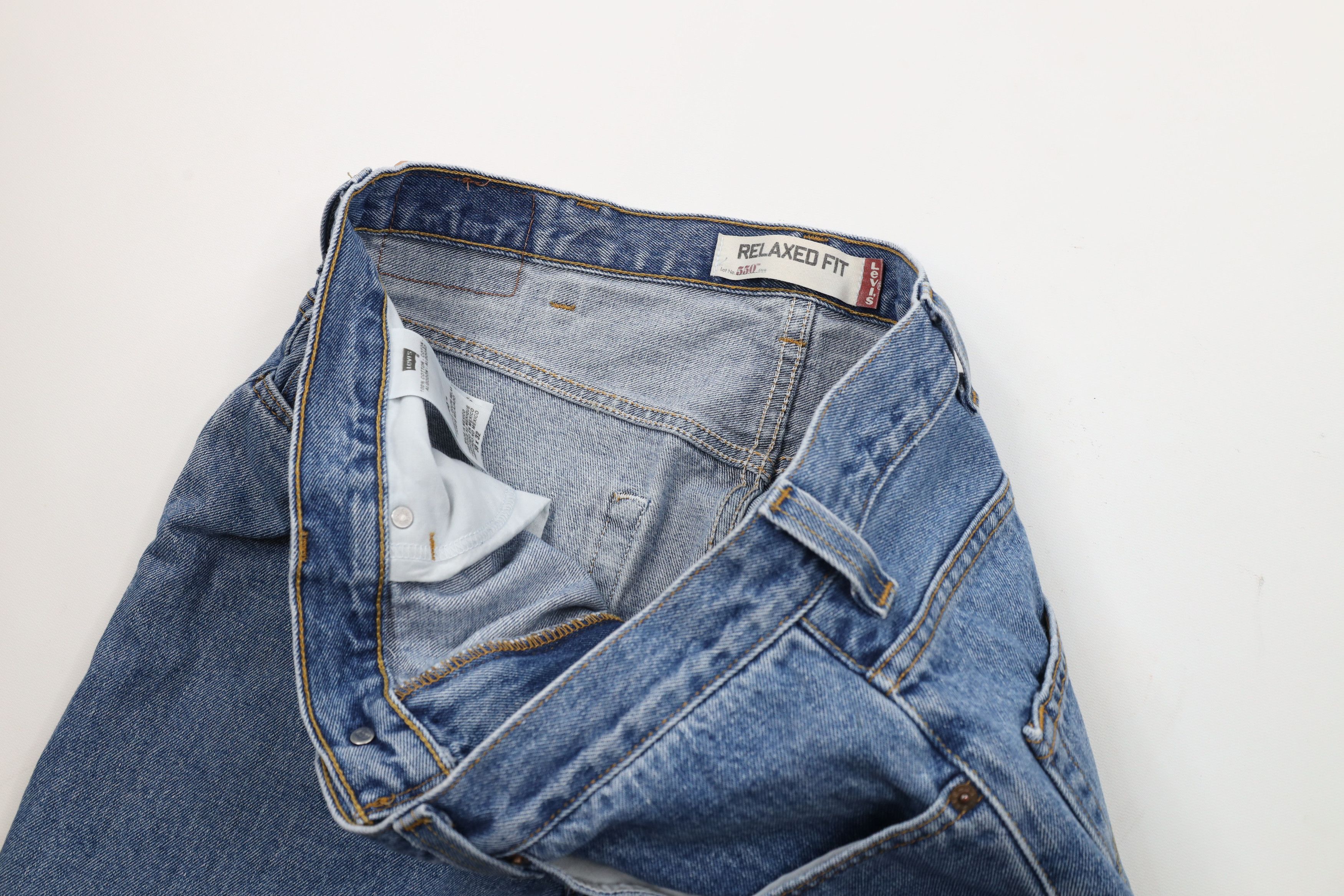 Levi's × Vintage Vintage Y2K Levis 550 Relaxed Fit Denim Jeans Blue Cotton Size US 38 / EU 54 - 6 Thumbnail