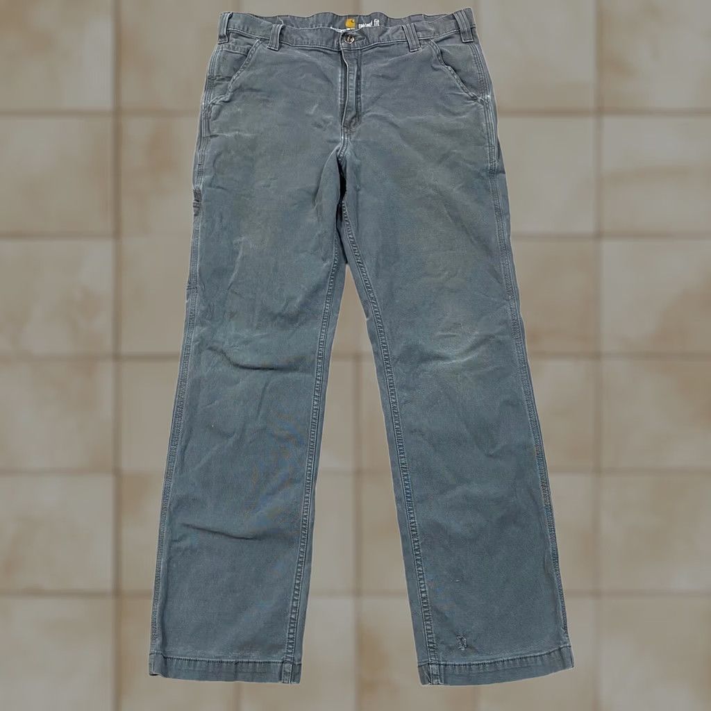 Carhartt Carhartt Work Pants Men's Relaxed Fit Rugged Flex 34x30 Gray Carpenter Size US 34 / EU 50 - 1 Thumbnail