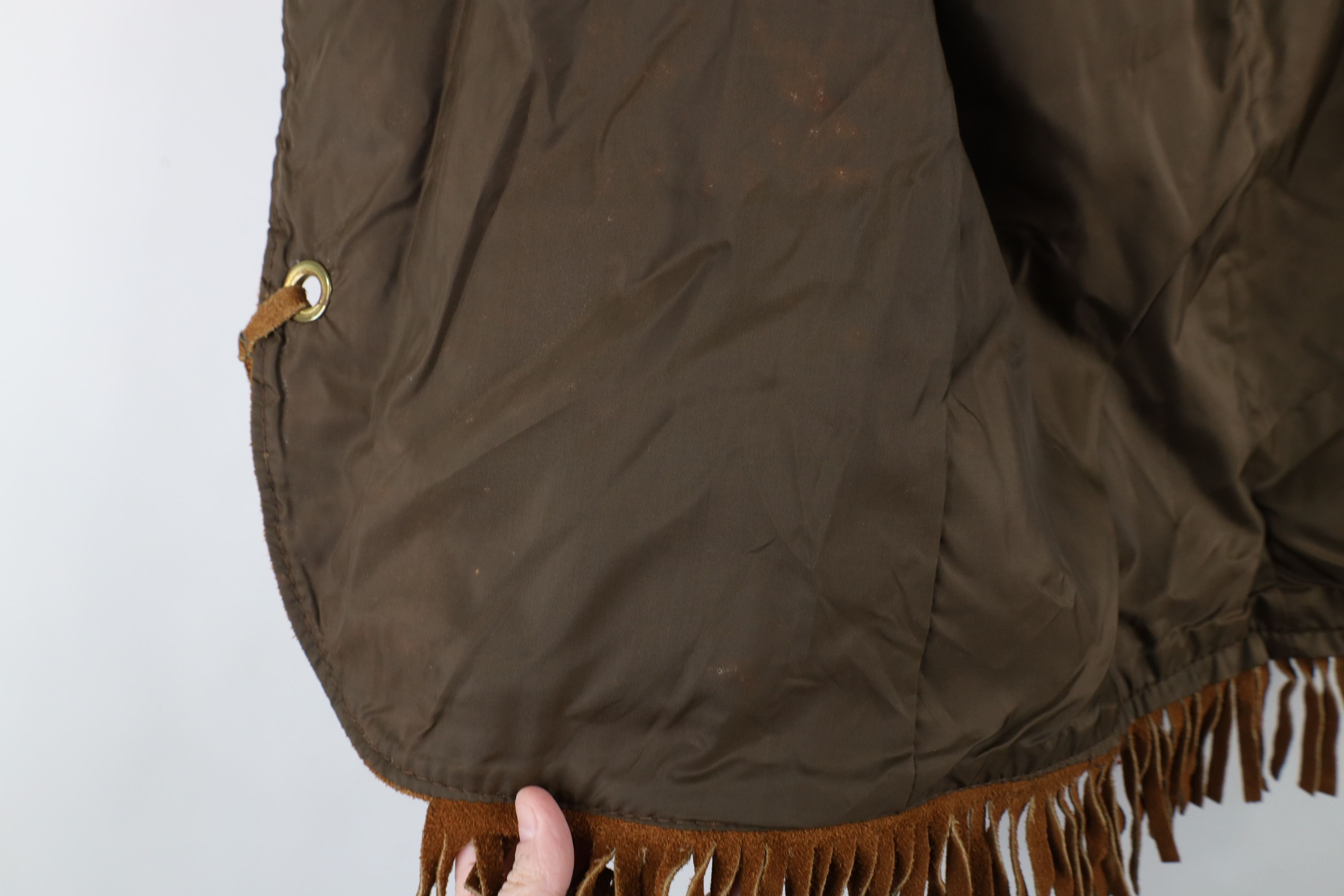 Vintage Vintage 60s 70s Brill Bros Fringed Suede Leather Vest USA Size US S / EU 44-46 / 1 - 10 Thumbnail