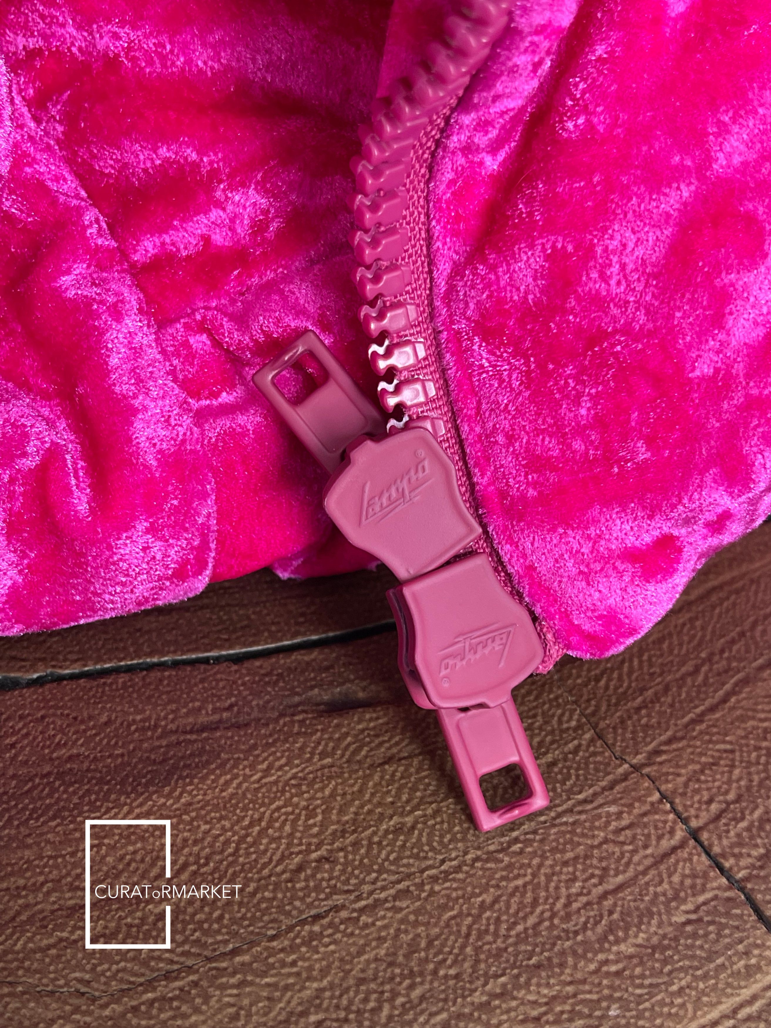 Vetements RARE Pink Crushed Velvet Down Padded Puffer Jacket FW22 Size US M / EU 48-50 / 2 - 10 Thumbnail