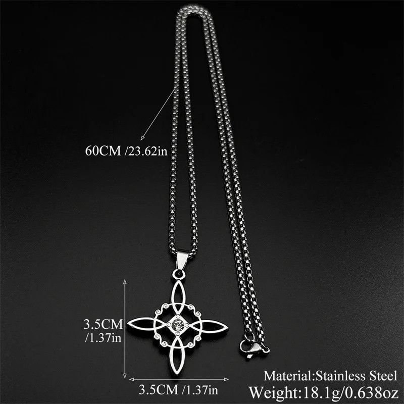 Jewelry Witch Knot Pendant Charms Necklace Emblem Size ONE SIZE - 5 Thumbnail