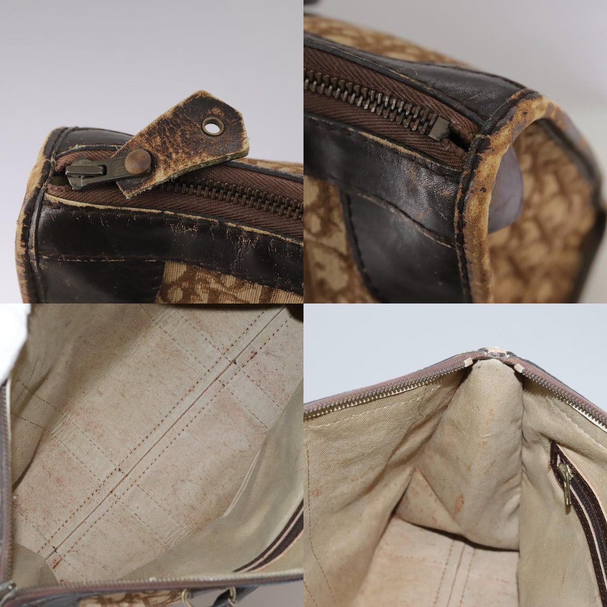 Dior DIOR Trotter Canvas Hand Bag Brown Size ONE SIZE - 11 Thumbnail