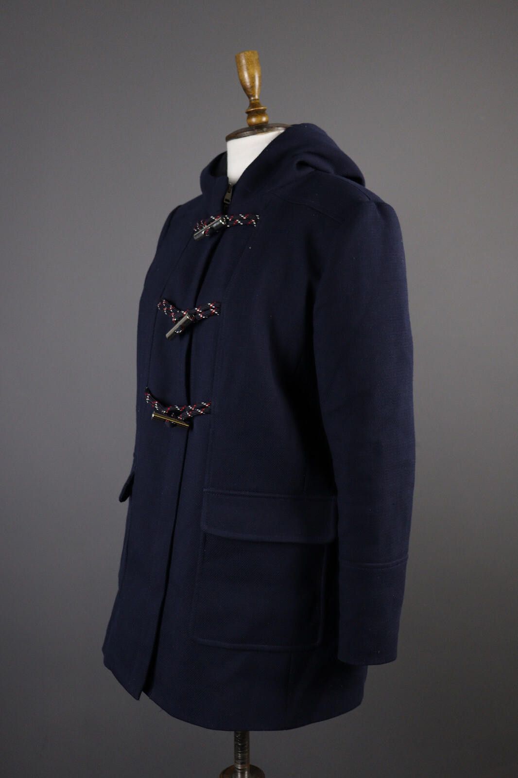 Designer Claudie Pierlot Wool Blue Duffle Coat Winter Jacket Size 40 Size M / US 6-8 / IT 42-44 - 1 Thumbnail