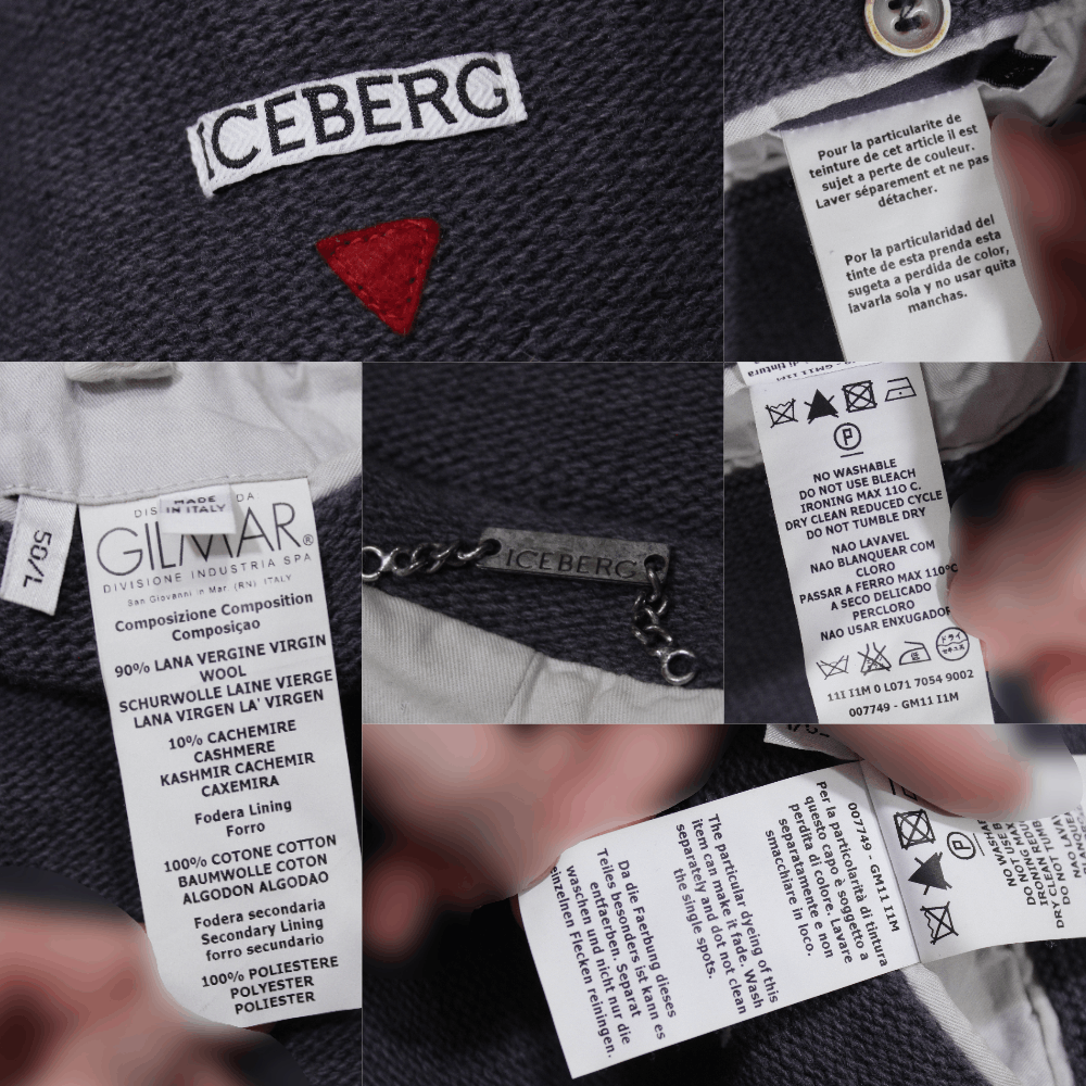 Iceberg Wool Cashmere Knit Blazer Size US L / EU 52-54 / 3 - 10 Thumbnail