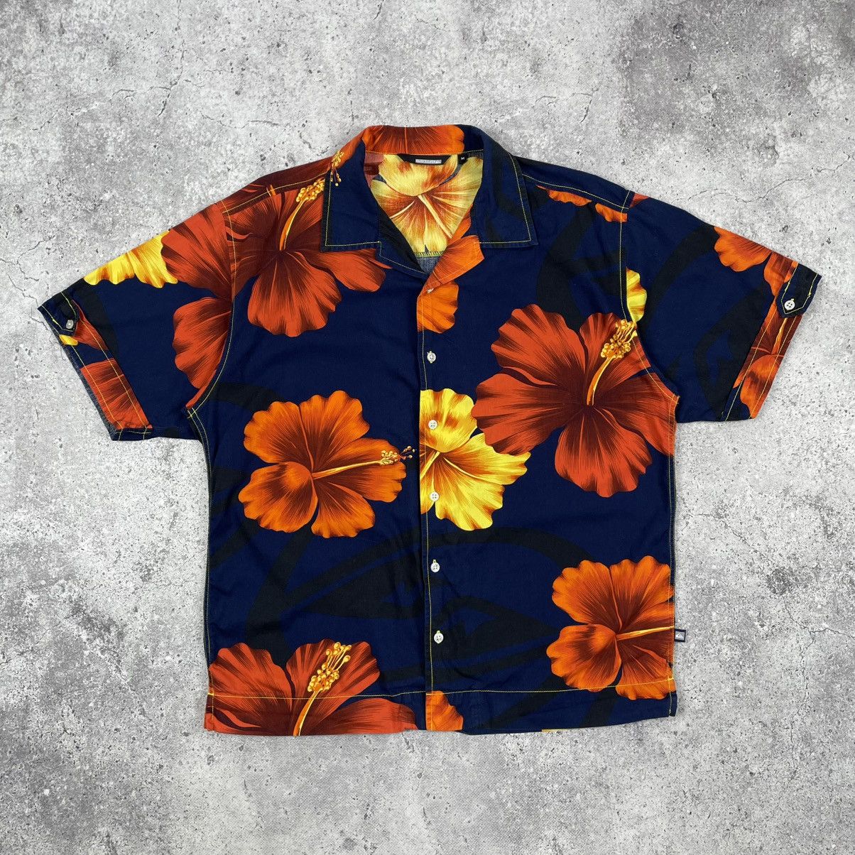Quicksilver × Quiksilver Quiksilver Floral Pattern Short Sleeve Button Up Shirt Surf Size US M / EU 48-50 / 2 - 2 Thumbnail