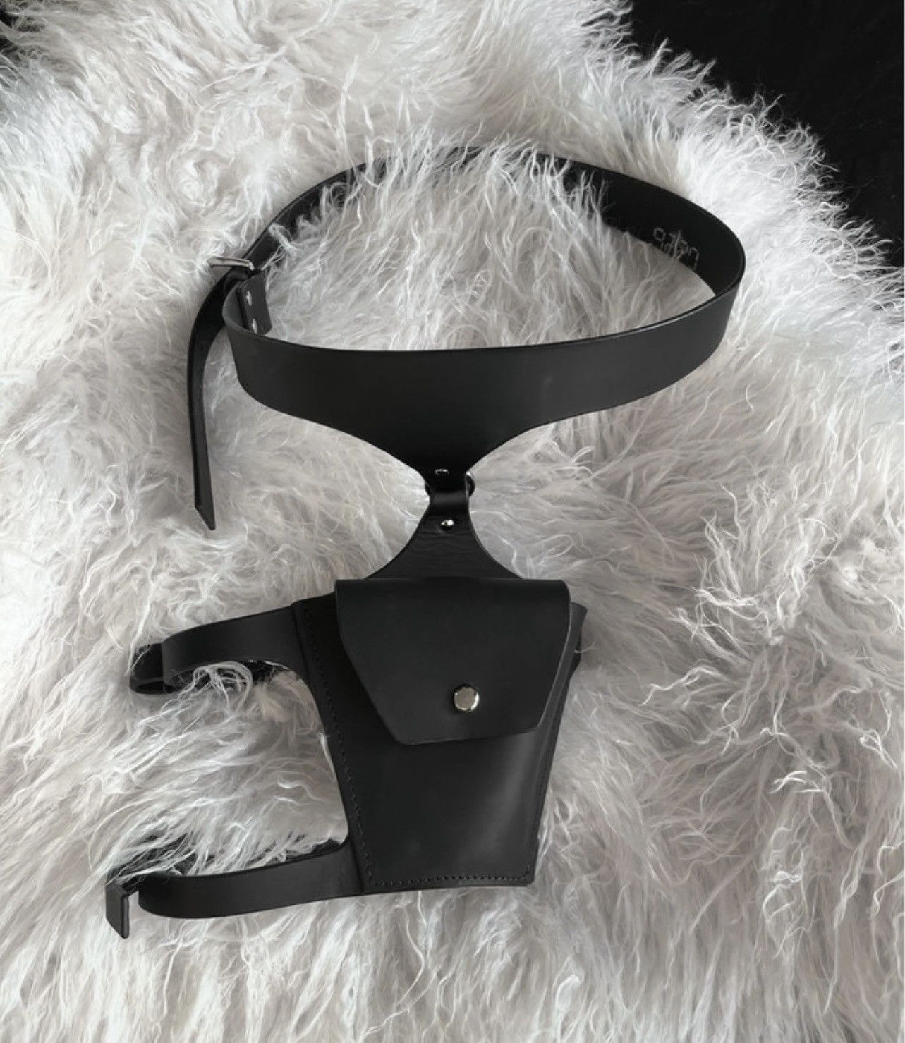 Other Fleet Ilya black leather pocket suspender harness bag Size ONE SIZE - 1 Thumbnail