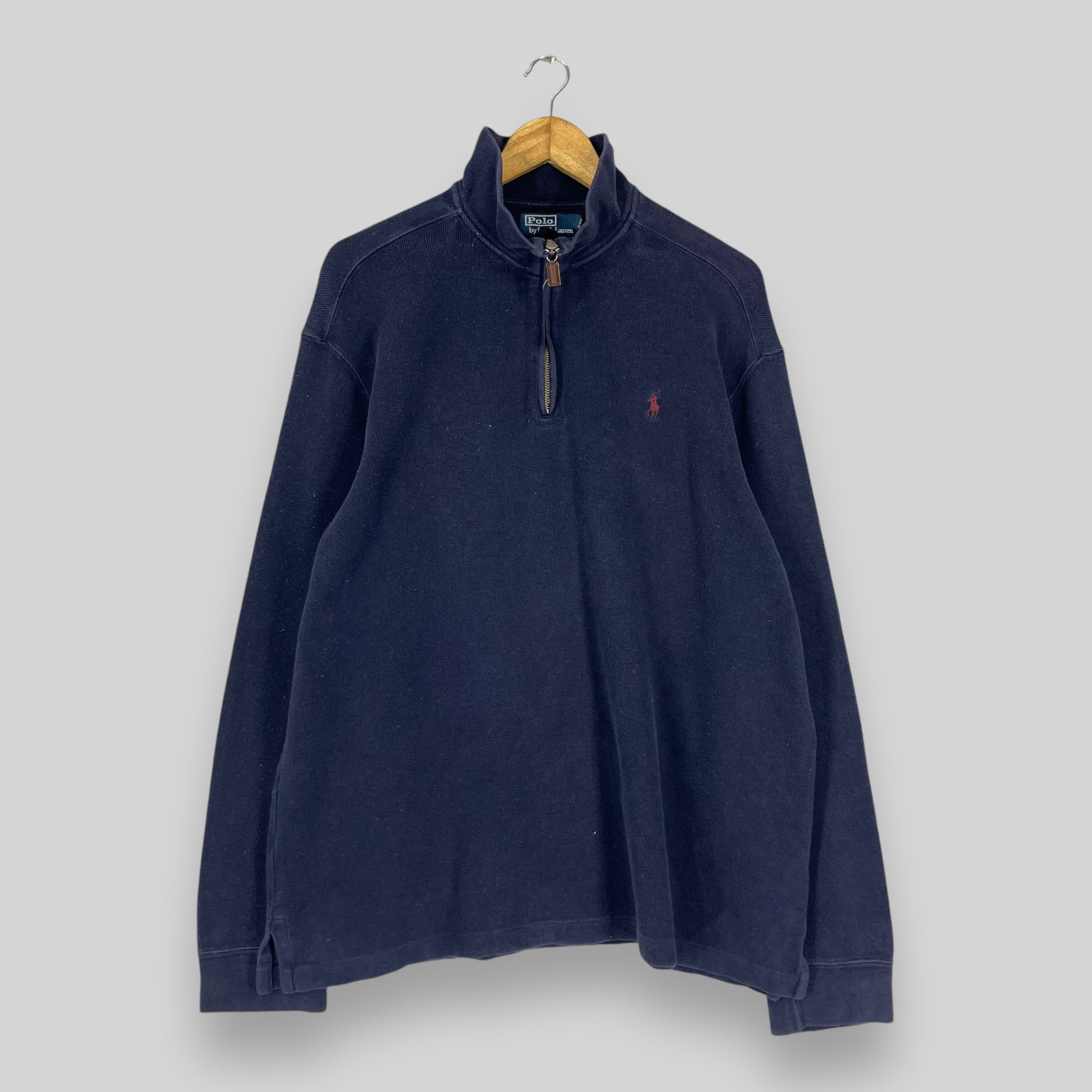 Polo Ralph Lauren Vintage 90's POLO RALPH LAUREN Half Zipper Sweatshirt Size US XL / EU 56 / 4 - 1 Thumbnail