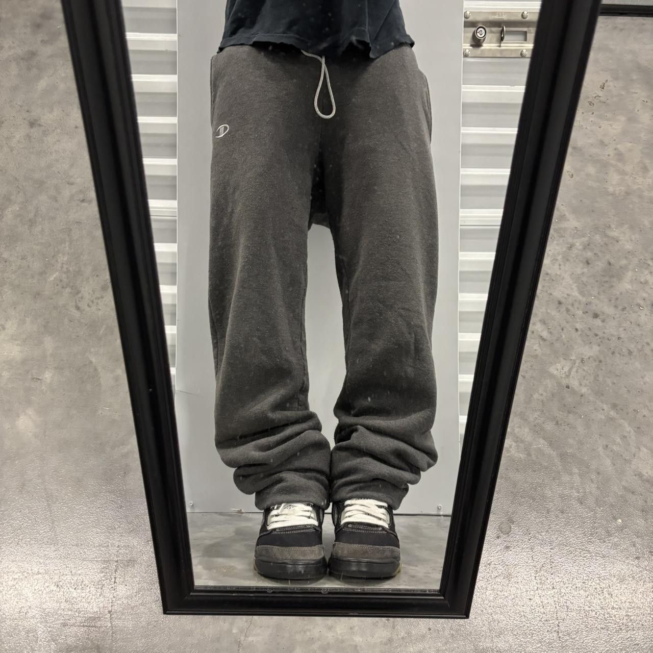 Japanese Brand × Vintage Crazy Vintage Y2K/2000s Faded Grey Essential Sweatpants! Size US 32 / EU 48 - 1 Thumbnail