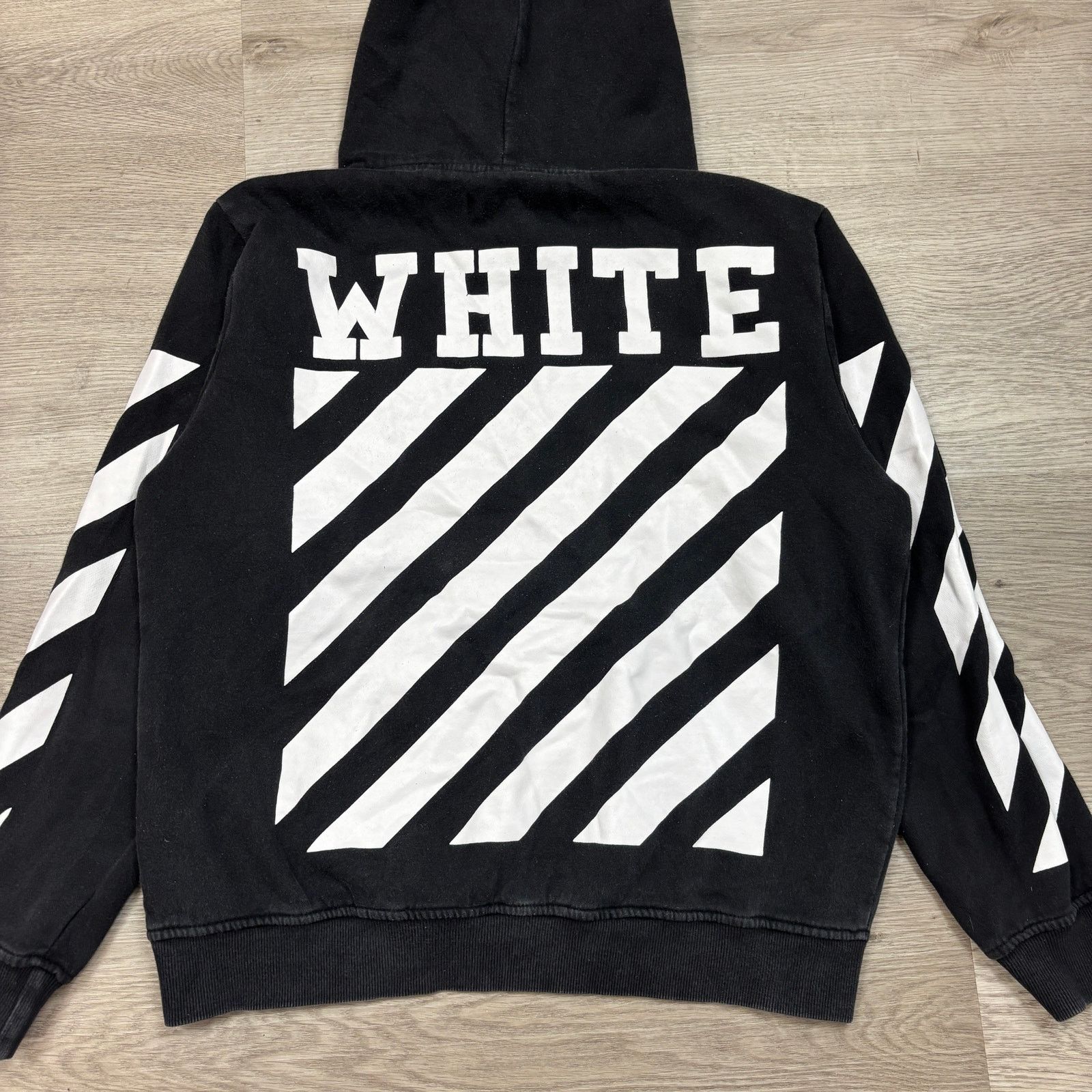 Off-White × Virgil Abloh Off White Virgil Abloh Diagonal Hoodie Men Medium Streetwear Size US M / EU 48-50 / 2 - 3 Thumbnail