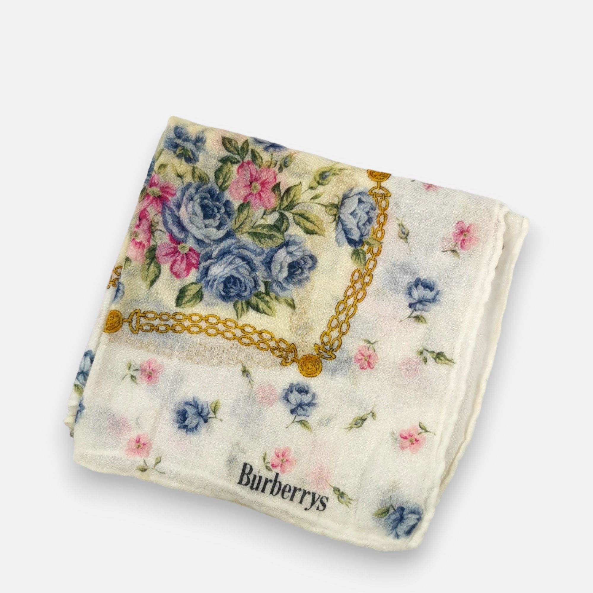 Burberry Vintage Burberry Handkerchief Pocket Square Bandana Size ONE SIZE - 2 Thumbnail