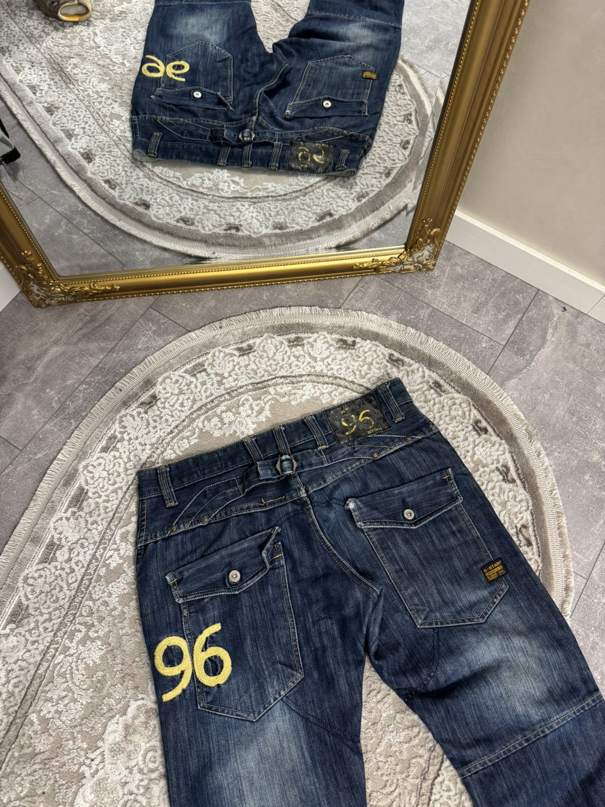 G-Star CRAZY AVANTGARDE G STAR RAW DENIM WASHED JAPAN JEANS Y2K Size US 34 / EU 50 - 6 Thumbnail