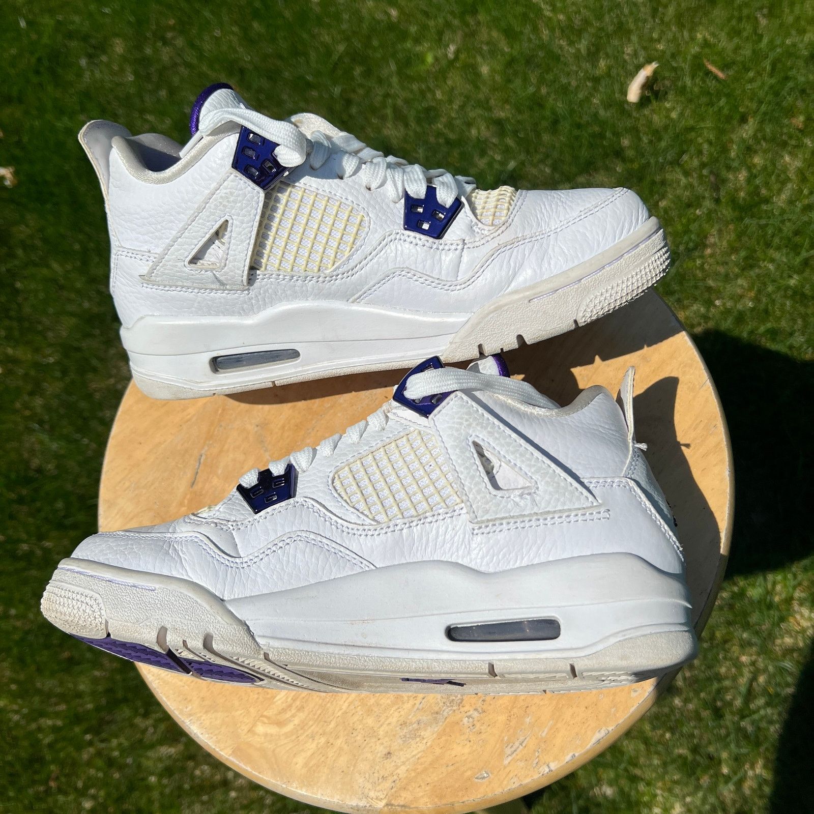 Jordan Brand × Nike Air Jordan 4 Retro GS Purple Metallic Men's Shoes - Size 6 Size US 6 / EU 39 - 2 Thumbnail
