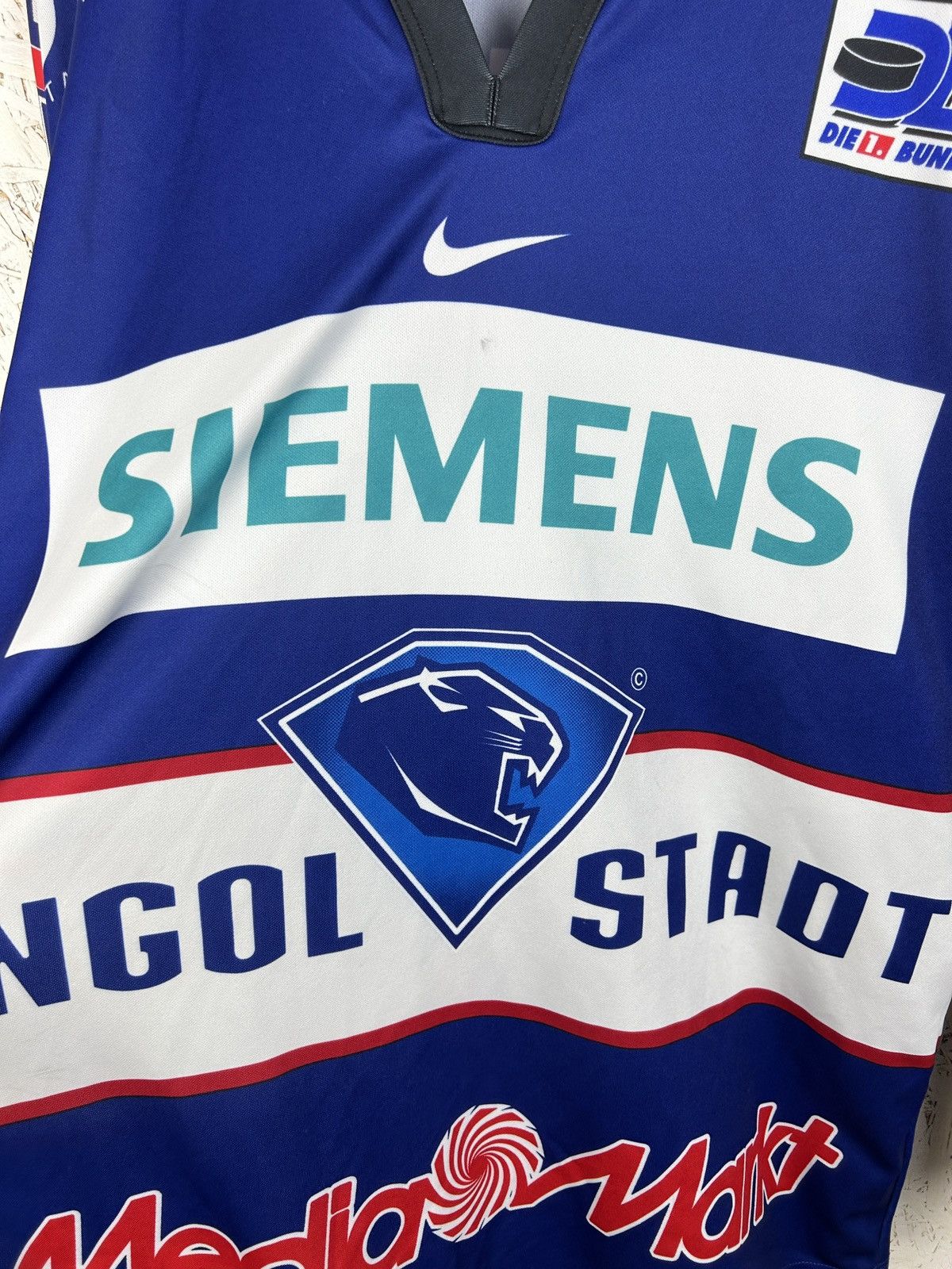 NHL ERC Ingolstadt #6 Slavetinsky 2006/07 Match Worn NHL Jersey Size US XL / EU 56 / 4 - 2 Thumbnail