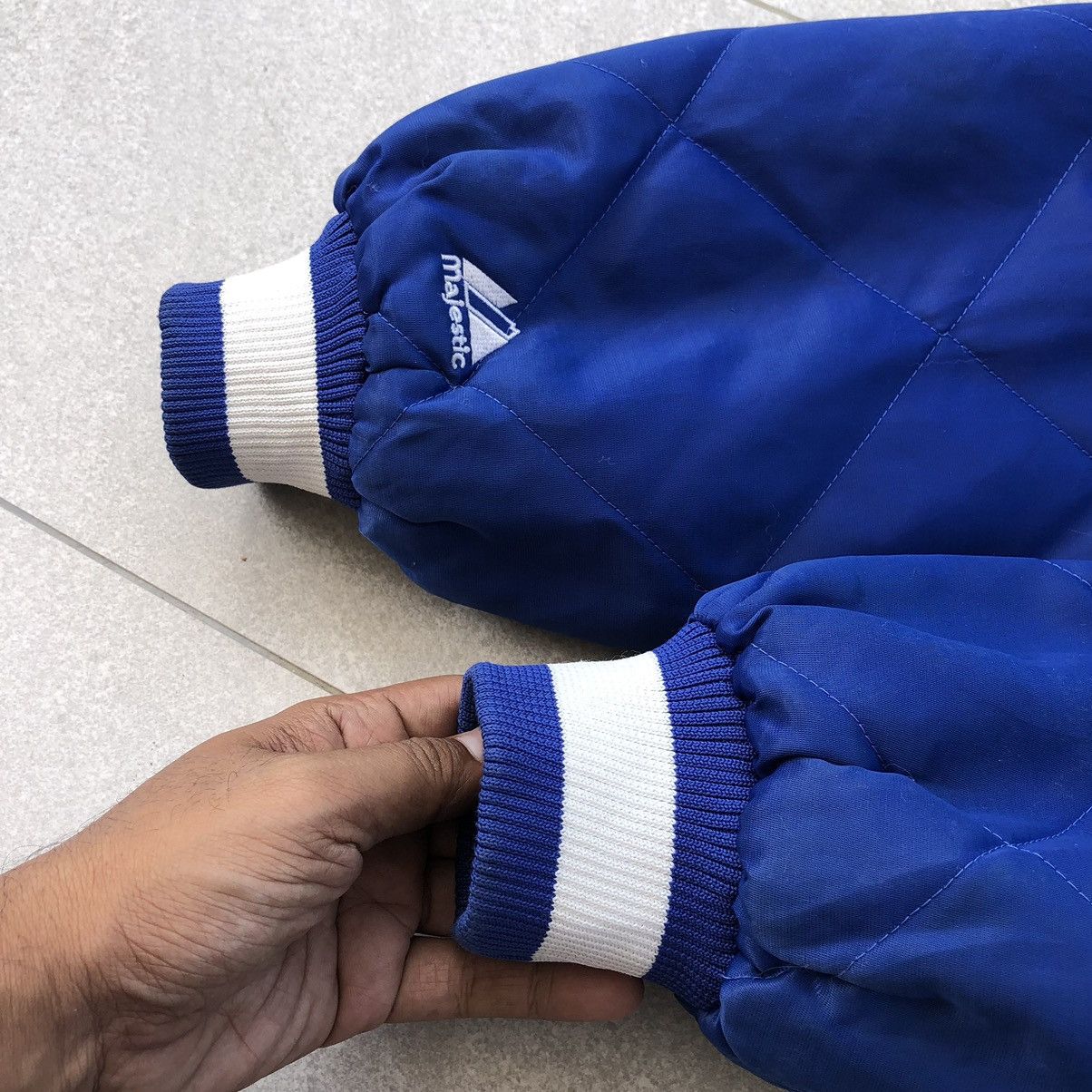 Cooperstown Collection VTG Brooklyn Cooperstown by Majestic Quilted Bomber Jacket Size US XL / EU 56 / 4 - 11 Thumbnail