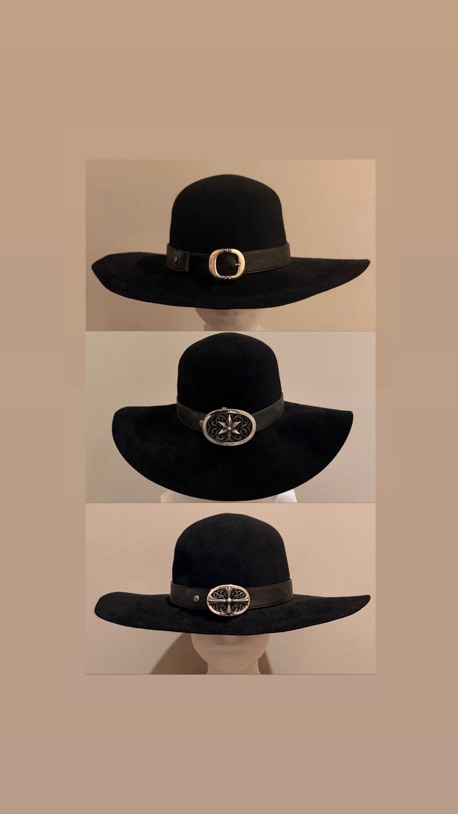 Chrome Hearts Chrome Hearts Belt Strap Beaver Felt Hat Size ONE SIZE - 1 Thumbnail
