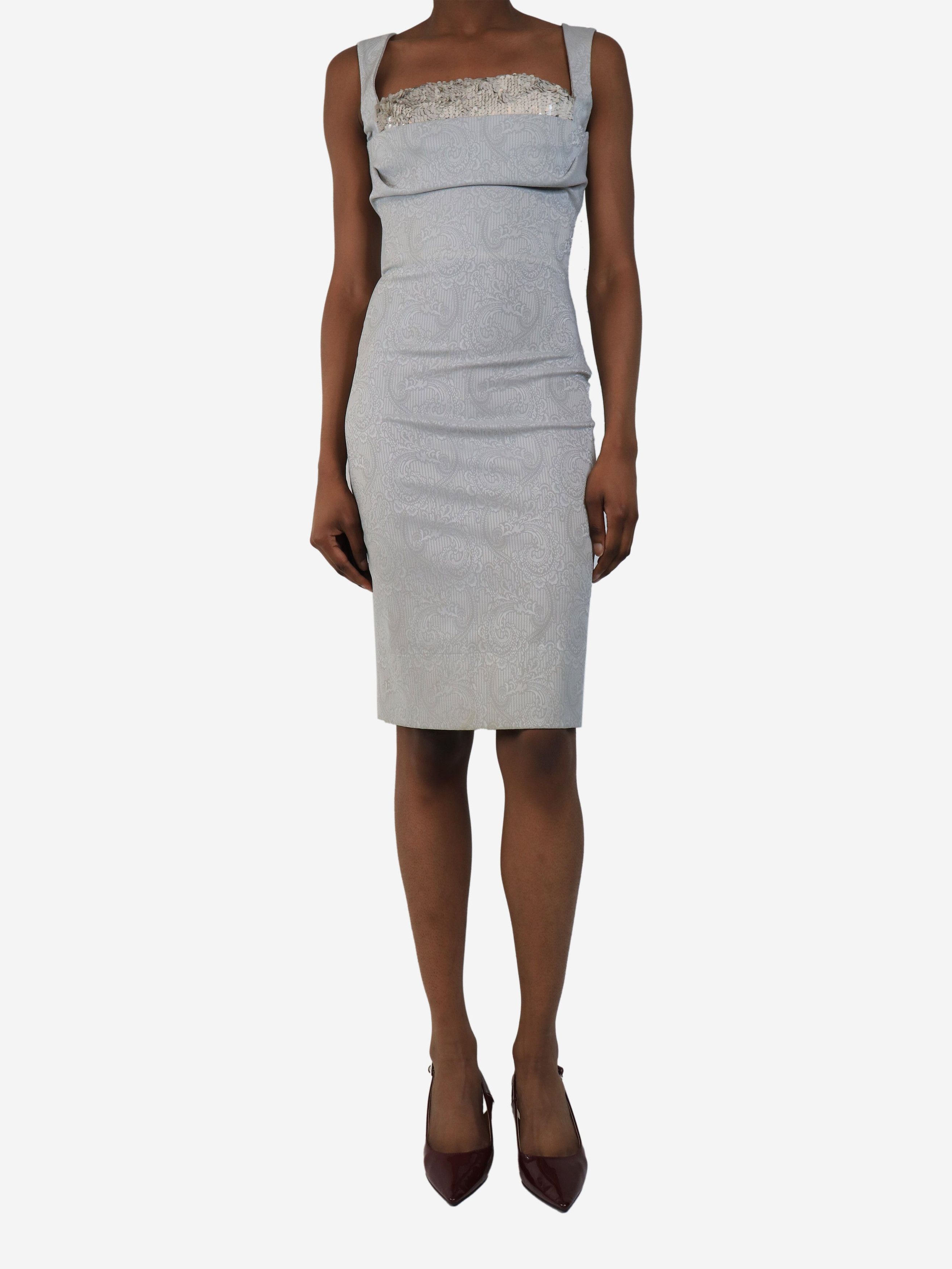 Other Grey paisley sequin corset-style midi dress - UK 6 Size XS / US 0-2 / IT 36-38 - 1 Thumbnail
