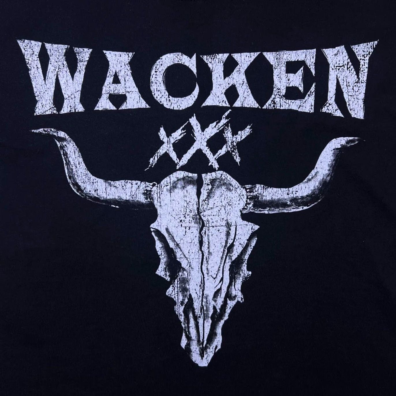 Fruit Of The Loom Wacken XXX Heavy Metal Hard Rock Punk Music Band Festival Black T-Shirt M Mens Short Sleeve Cotton Graphic Print Front Back Size US M / EU 48-50 / 2 - 3 Thumbnail