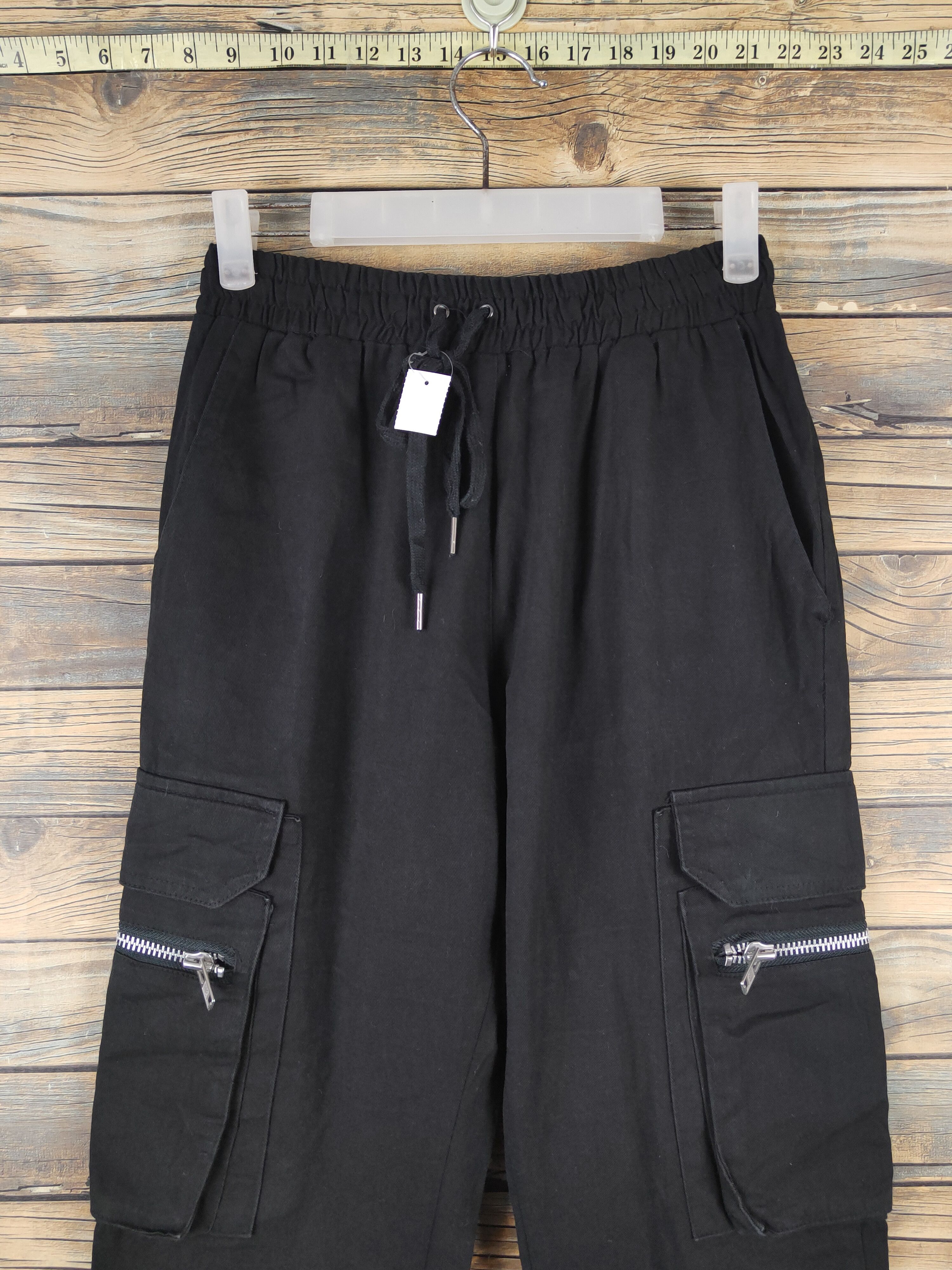Japanese Brand DL Takeasy Black Multipocket Joggers #1359 Size US 28 / EU 44 - 2 Thumbnail