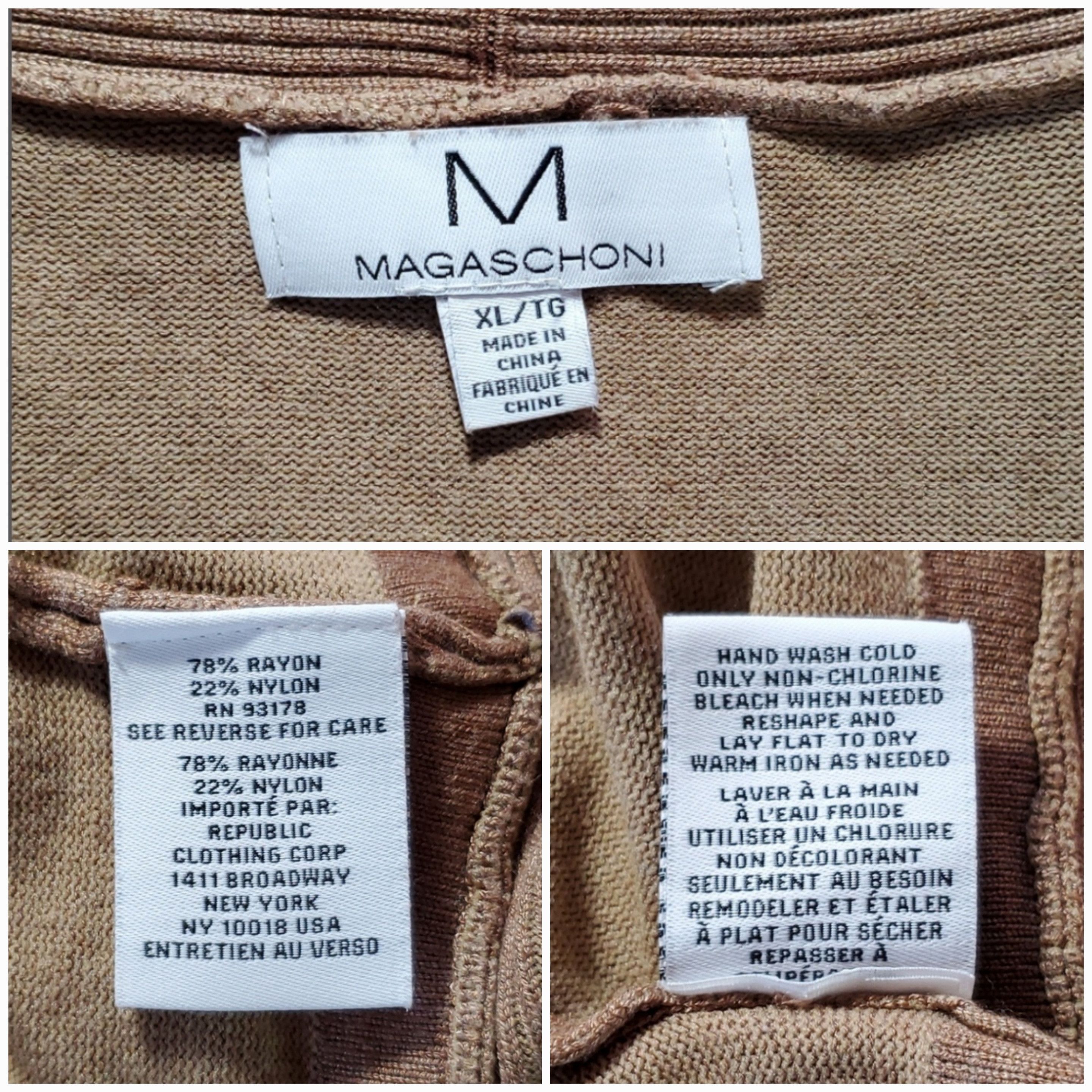 Magaschoni Magaschoni Size XL Cardigan Sweater Knit Open Front Pockets Size XL / US 12-14 / IT 48-50 - 10 Thumbnail