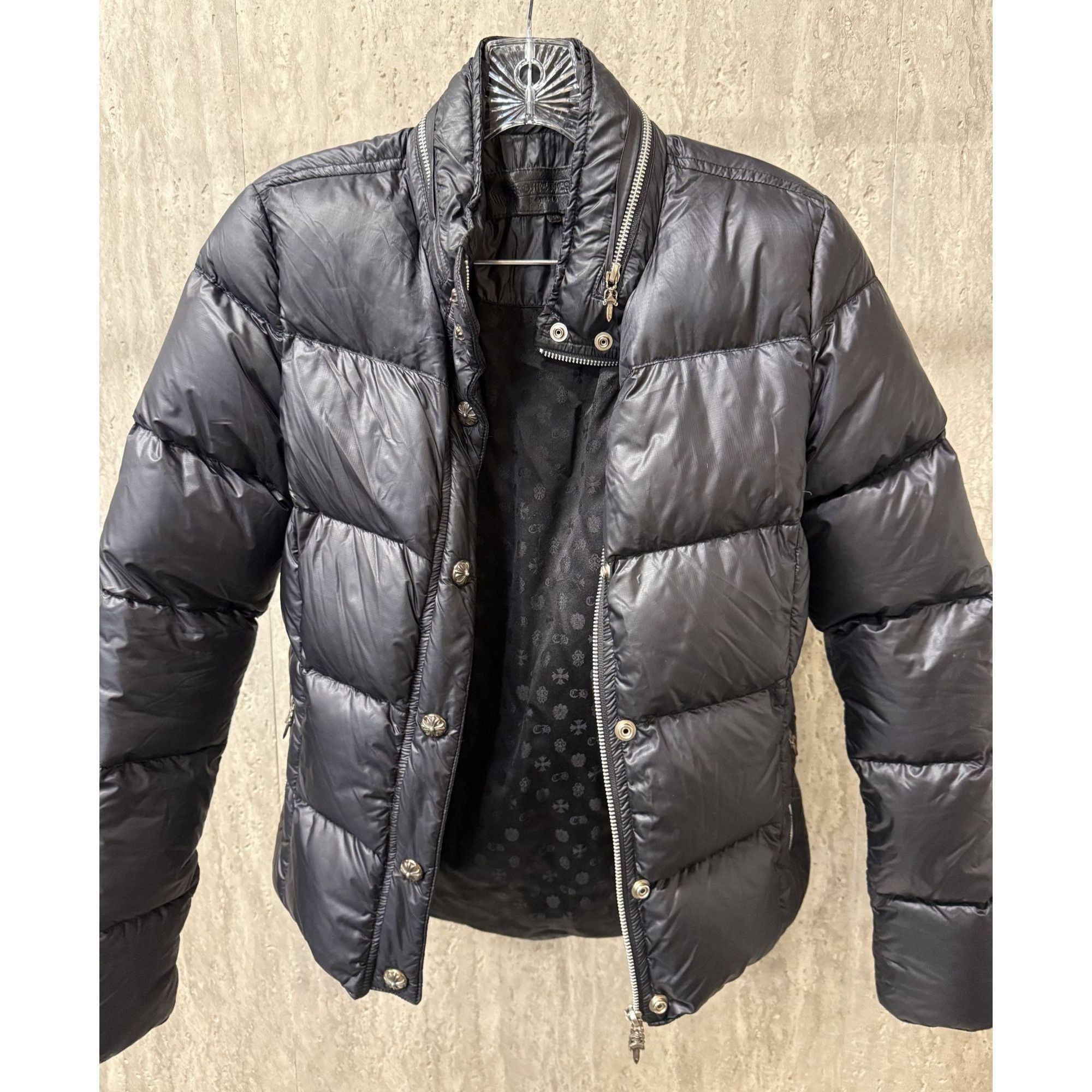 Chrome Hearts Chrome Hearts Womens Black Goose Down Puffer Jacket With Zip Size S / US 4 / IT 40 - 11 Thumbnail
