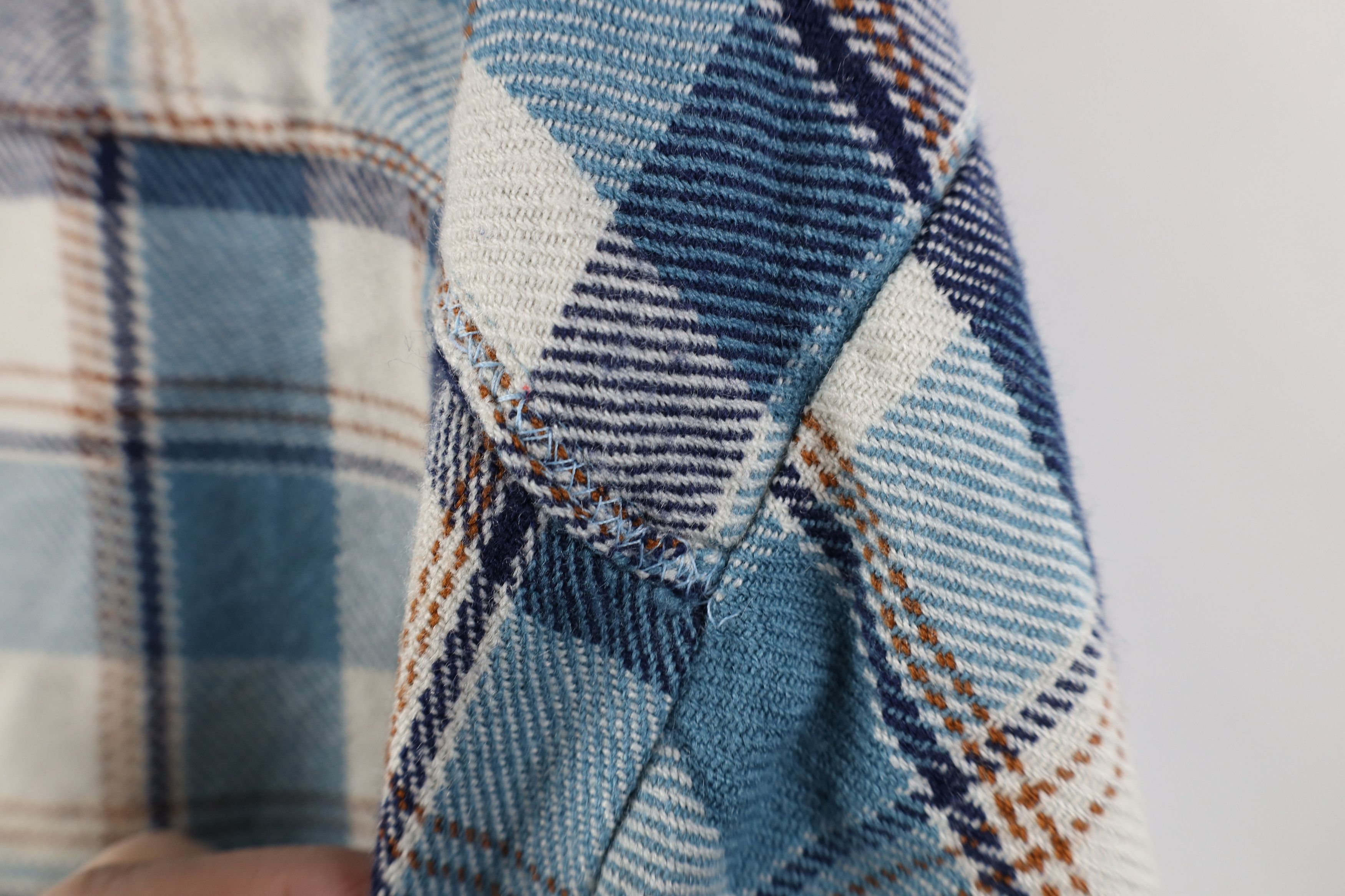 Vintage Vintage 70s Streetwear Flannel Knit Collared Button Shirt Size US XL / EU 56 / 4 - 11 Thumbnail