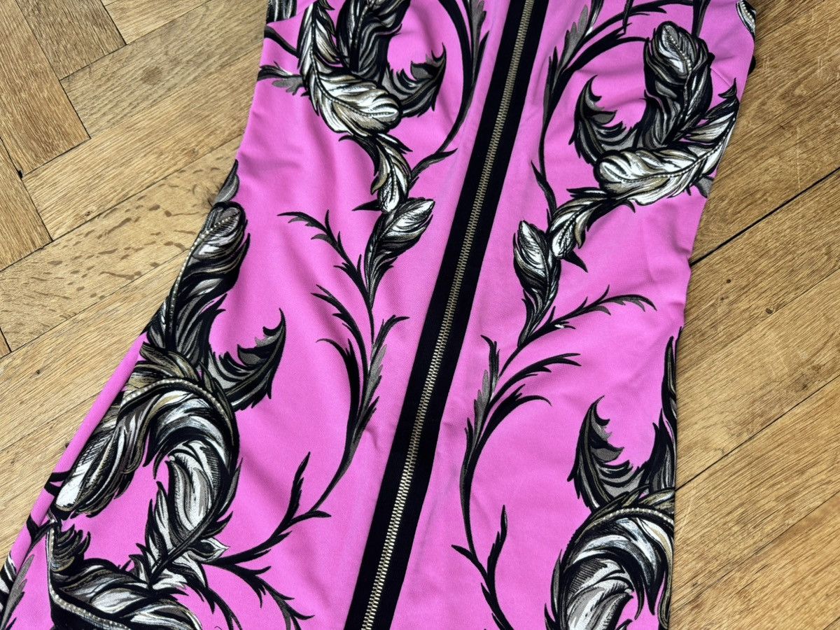 Roberto Cavalli Roberto Cavalli Pink Feathers Print Zip Dress IT42 ~ S-M Size M / US 6-8 / IT 42-44 - 4 Thumbnail