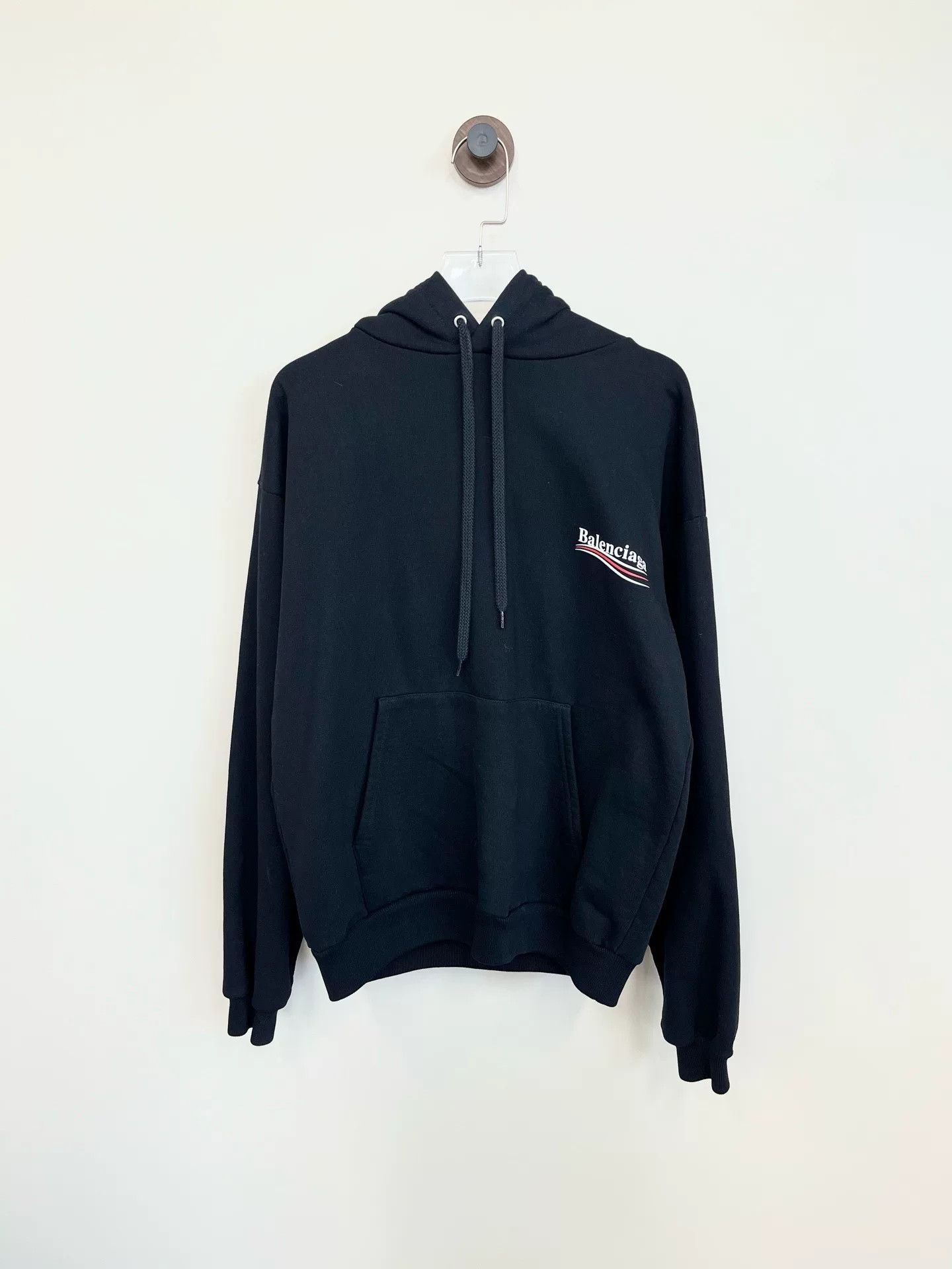 Balenciaga Black Balenciaga Logo Hoodie for Sale Size US S / EU 44-46 / 1 - 1 Thumbnail