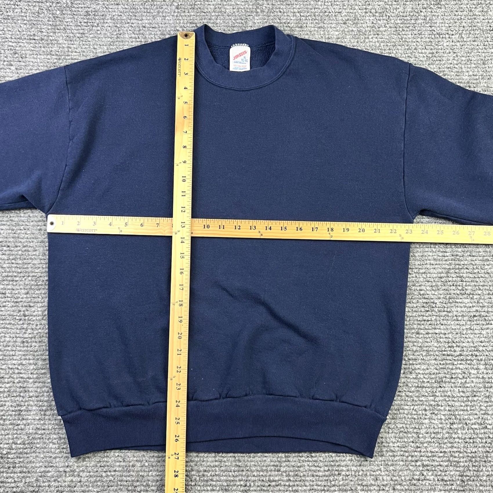 Jerzees VINTAGE Jerzees Sweatshirt Pullover Crewneck Blue 50/50 Adult Large Mens 90s Size US L / EU 52-54 / 3 - 6 Thumbnail