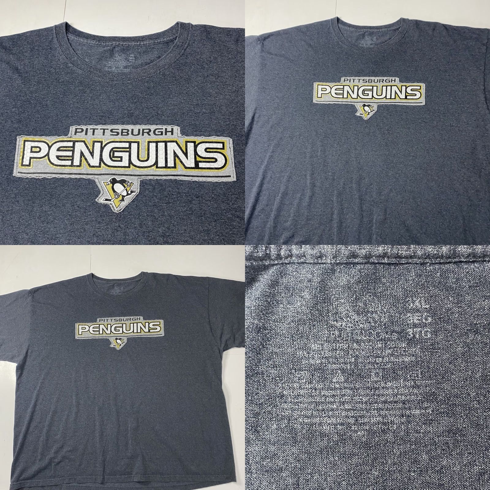 Fruit Of The Loom VINTAGE Pittsburgh Penguins T-Shirt Unisex Adults 3XL Gray 90s Sports Mens Womens Ballpark? Size US XXL / EU 58 / 5 - 9 Thumbnail