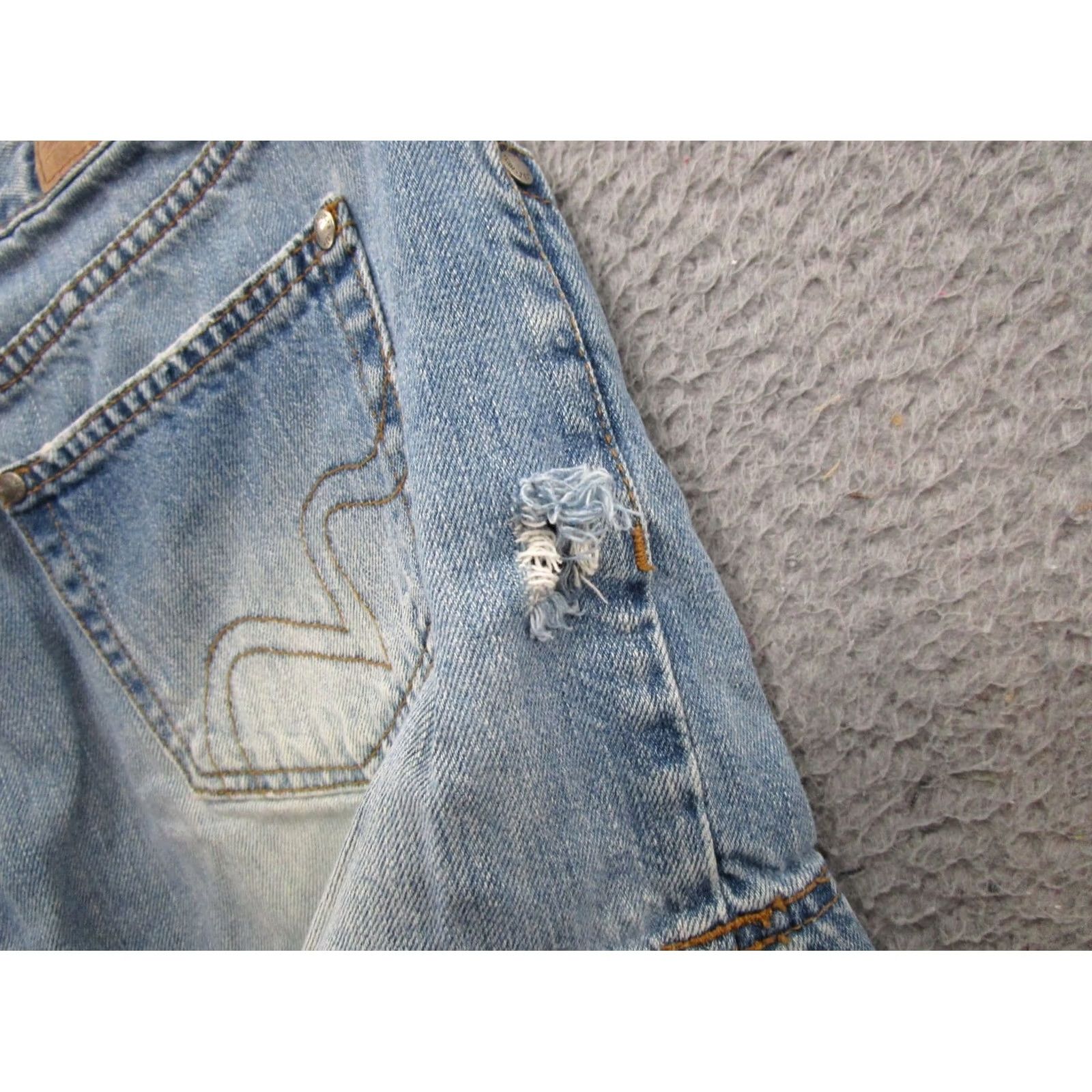 Denime VINTAGE HYDRAULIC Denim Shorts Woman Size 10 Button Fly 5-Pocket High Rise Blue Casual Size 32" / US 10 / IT 46 - 6 Thumbnail