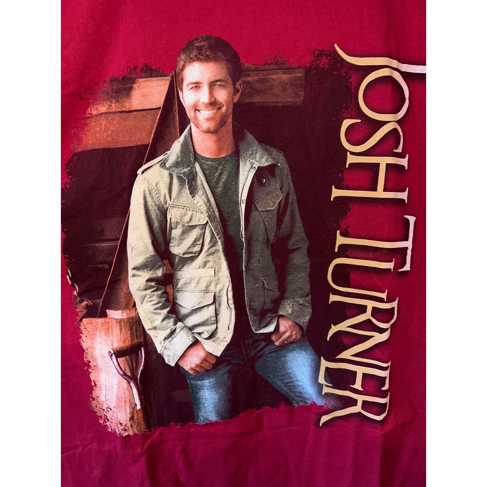 Gildan Womens Josh Turner Country Shirt Tour Concert Red Tee Large Size L / US 10 / IT 46 - 4 Thumbnail