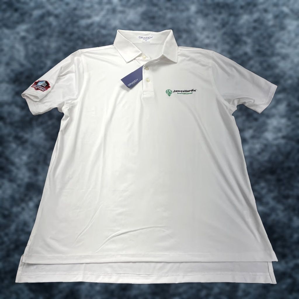 Vintage B. Draddy Polo Shirt Mens M Golf White Polo Shirt Casual 90s Theme Sports Logo NWT Hall of Fame James Hardie | Mens Polo Shirt Size US M / EU 48-50 / 2 - 1 Thumbnail