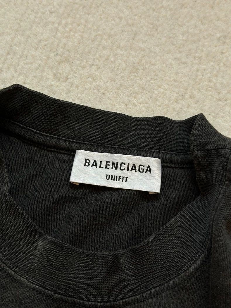 Balenciaga Balenciaga Sporty B Embroidery Washed Black Worn Short Slee Size US S / EU 44-46 / 1 - 3 Thumbnail