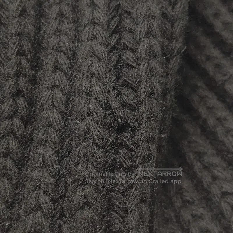 Prada Prada Black Ribbed Knit Scarf. Size ONE SIZE - 7 Thumbnail