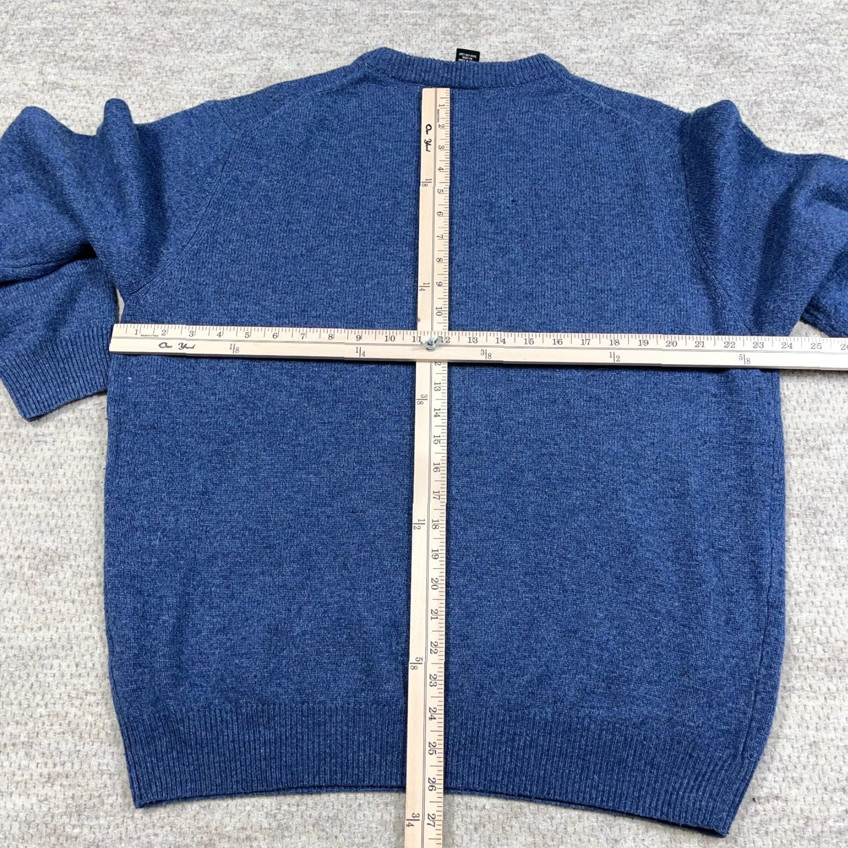 Jos. A. Bank Jos A Bank Sweater Men Large Blue Wool Crewneck Pullover Solid Knit Classic Casual Winter Fall L Mens Size US L / EU 52-54 / 3 - 5 Thumbnail