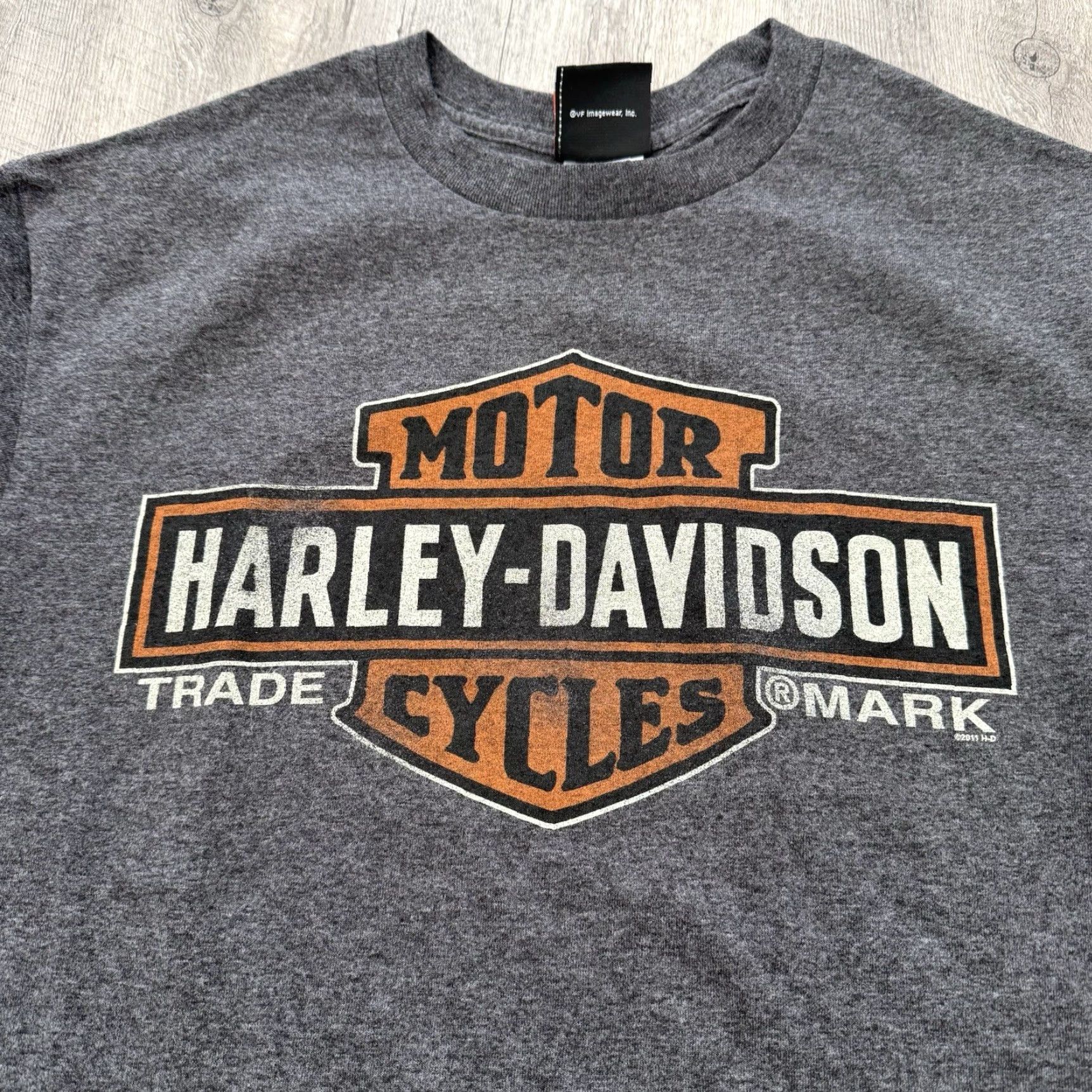 Harley Davidson Harley-Davidson Graphic T Shirt Mens M Gray Motorcycle Biker Tee Mad River Size US M / EU 48-50 / 2 - 3 Thumbnail