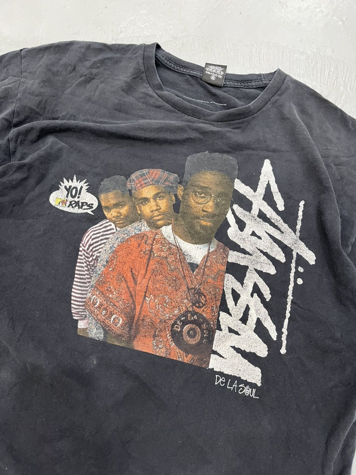 Stussy Yo mtv raps de la soul Rap tee - Short Sleeve T Shirts