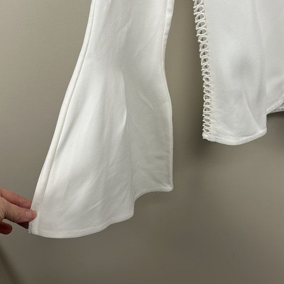 Jonathan Simkhai JONATHAN SIMKHAI ivory V neck satin pull over Size S / US 4 / IT 40 - 4 Thumbnail