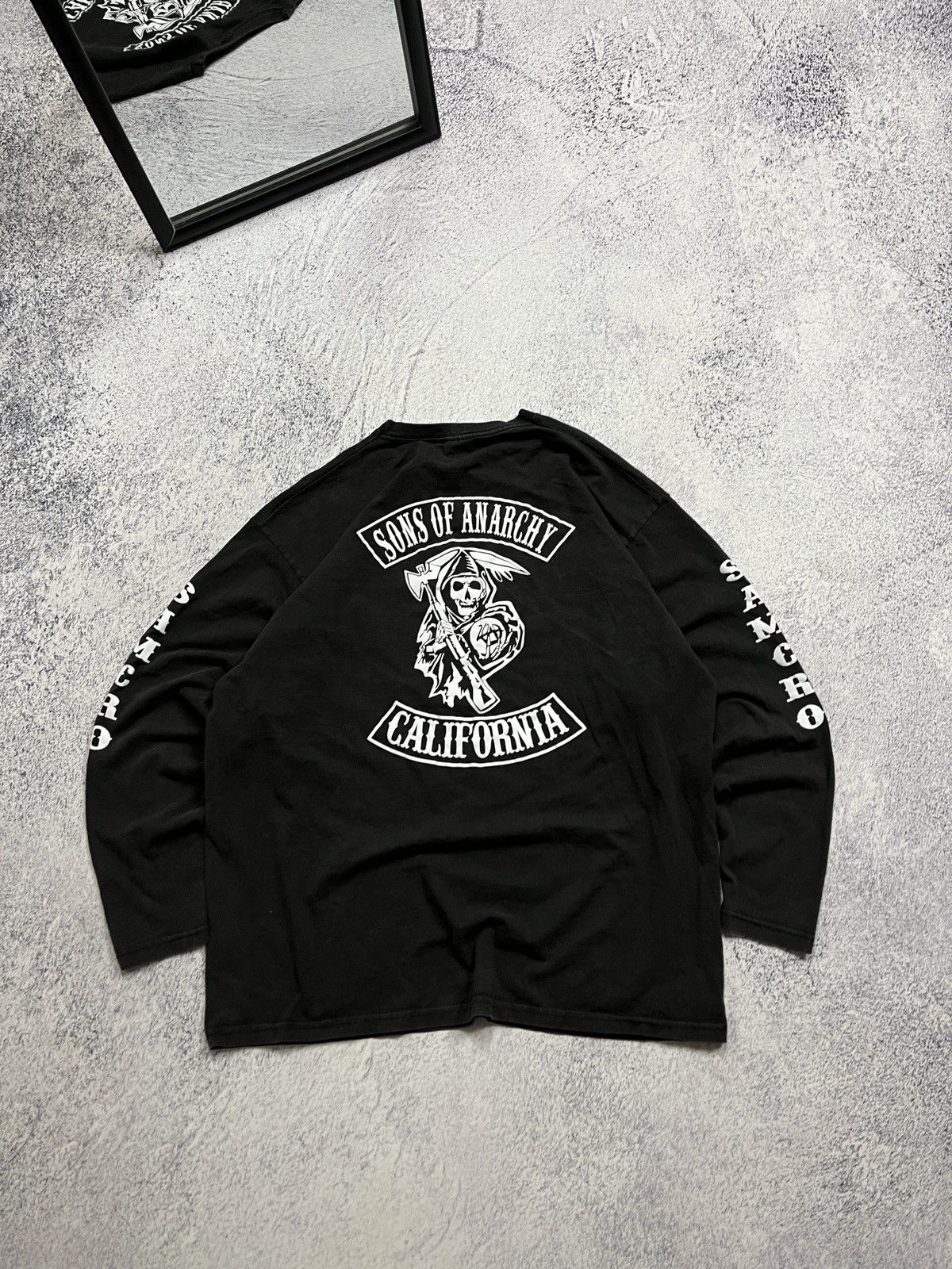 Band Tees × Vintage Vintage Sons Of Anarchy California Longsleeve T-Shirt Y2k Size US XL / EU 56 / 4 - 1 Thumbnail