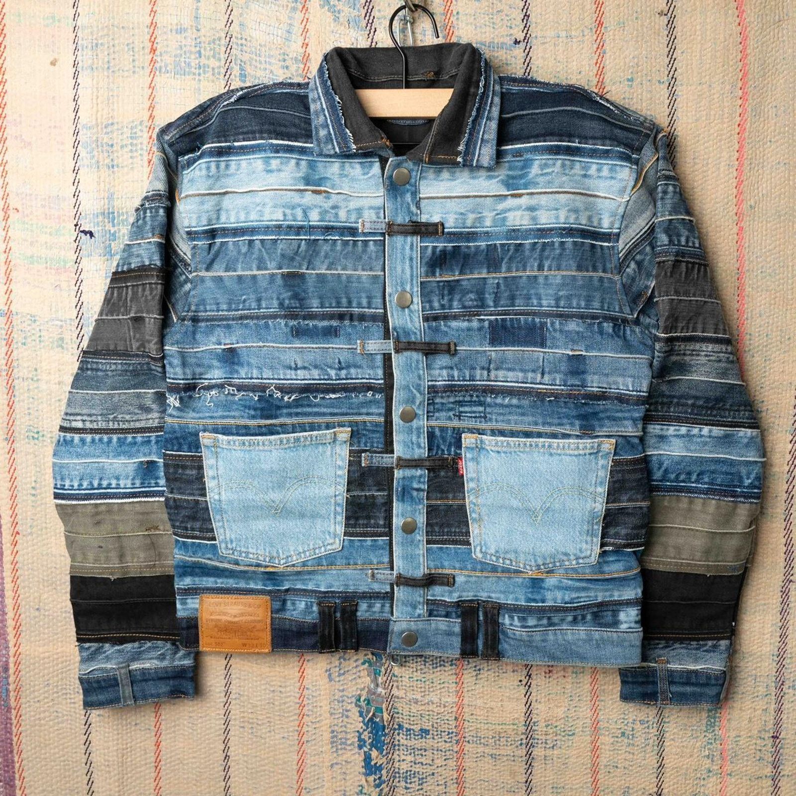 Levi's Custom upcycled levis denim jacket small Size US S / EU 44-46 / 1 - 1 Thumbnail