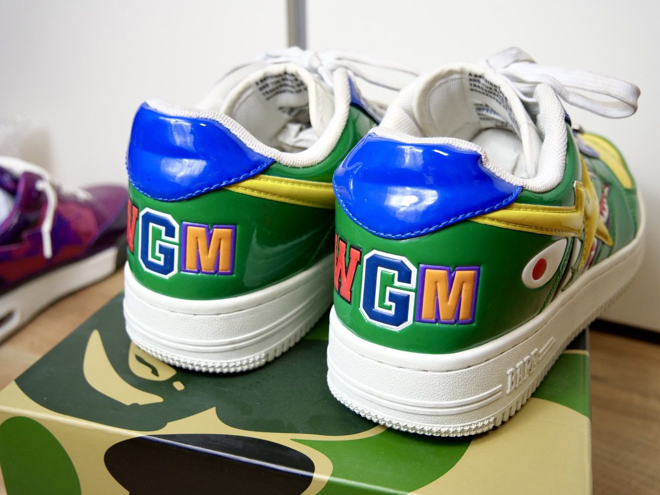 Bape Like New Bathing Ape Brazil SHARK BAPESTA Yellow Blue Green Size US 8 / EU 41 - 6 Thumbnail
