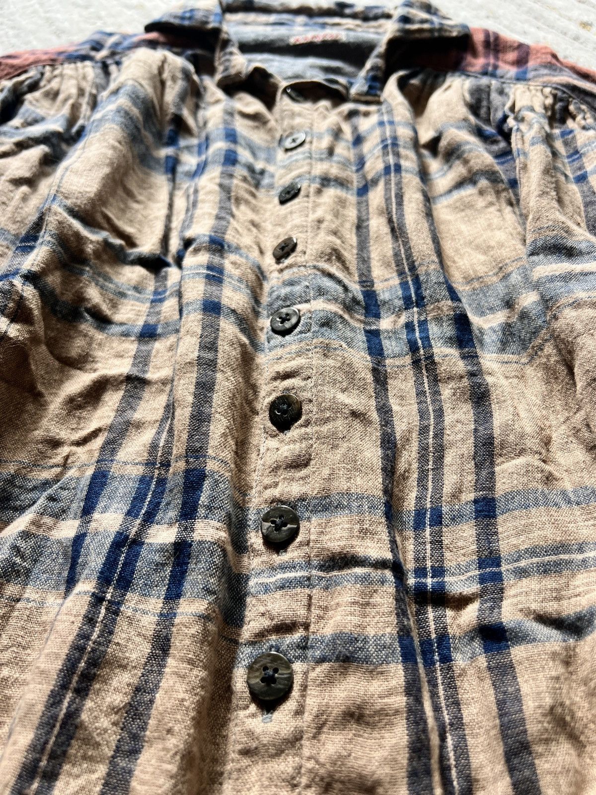 Kapital Kapital Checkered Poncho Button Up Shirt Size US S / EU 44-46 / 1 - 18 Thumbnail