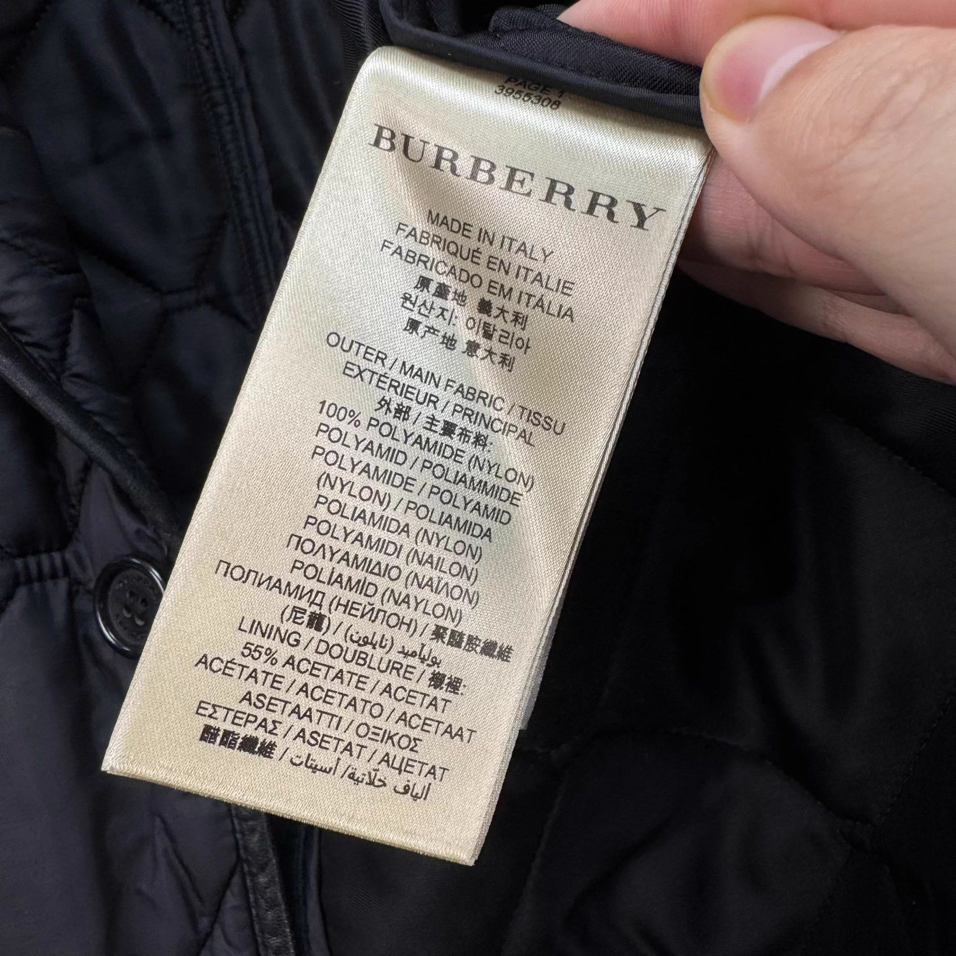 Burberry Burberry Diamond Leather Trim Black Puffer 52 Mint Size US L / EU 52-54 / 3 - 6 Thumbnail