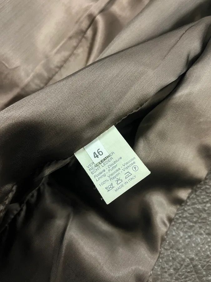 Vintage 1990s Massimo Rebecchi Textured Brown Leather Blazer Jacket Size US S / EU 44-46 / 1 - 11 Thumbnail