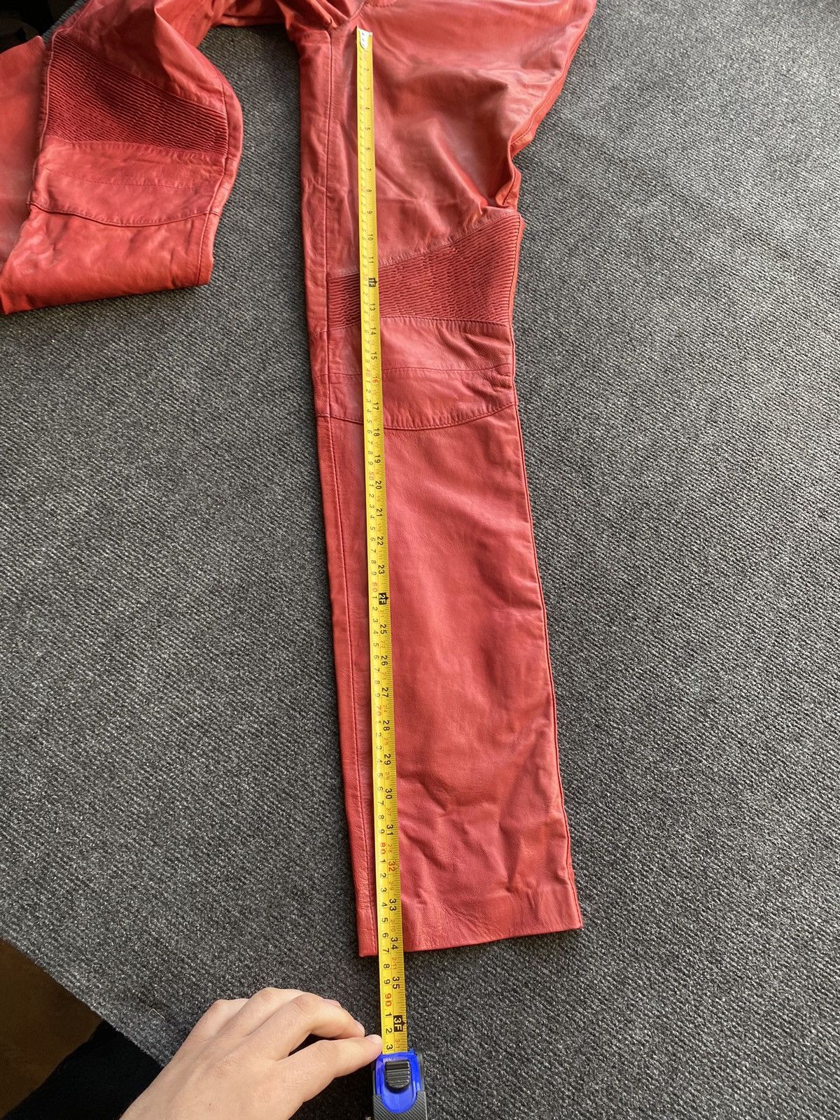 Japanese Brand 🔥Ricano Opium Punk Moto Racing Leather Pants 32 Goth emo Size 32" / US 10 / IT 46 - 9 Thumbnail