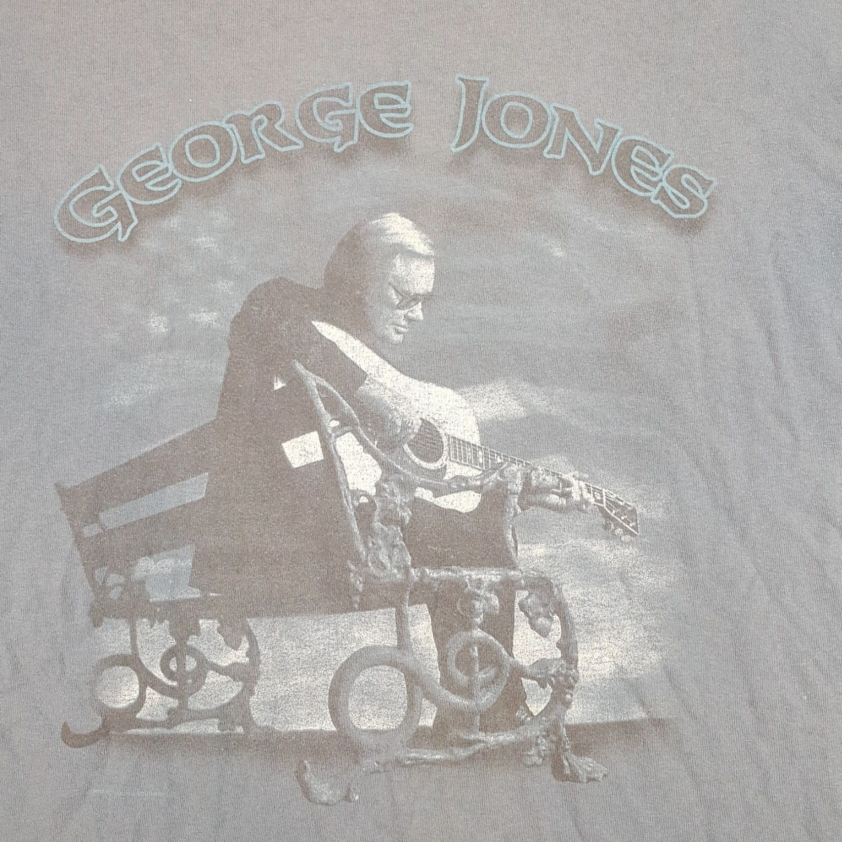 Gildan VINTAGE George Jones Honky-Tonk Country T-Shirt Men's Size L Blue 90s Music Tour Western Size US L / EU 52-54 / 3 - 3 Thumbnail